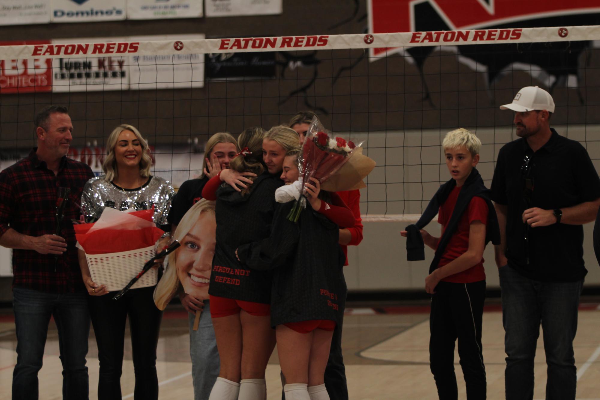 Eaton High School volleyball senior night photos