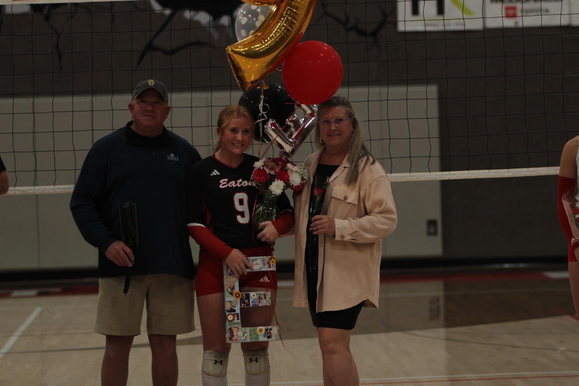 Eaton High School volleyball senior night photos