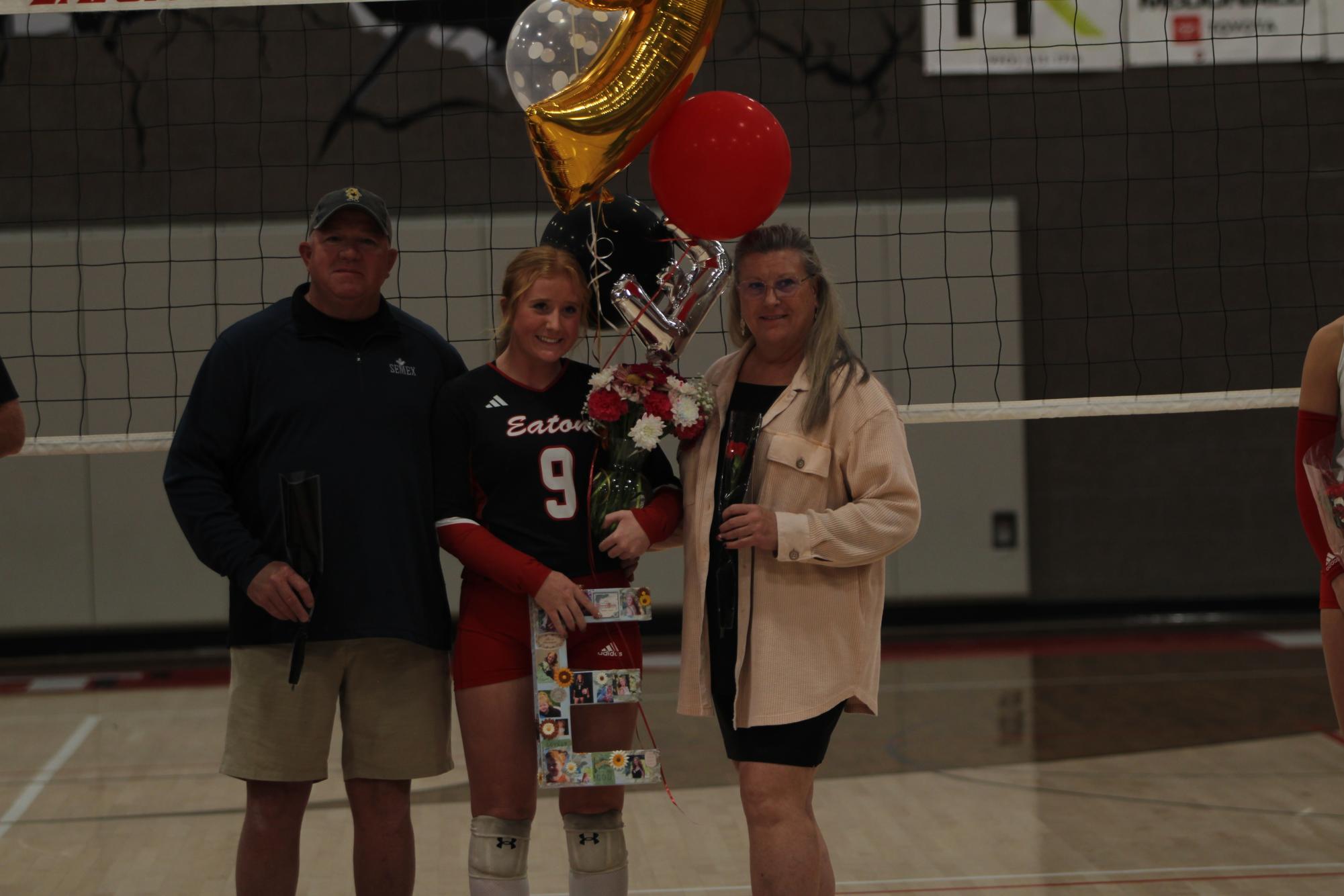 Eaton High School volleyball senior night photos