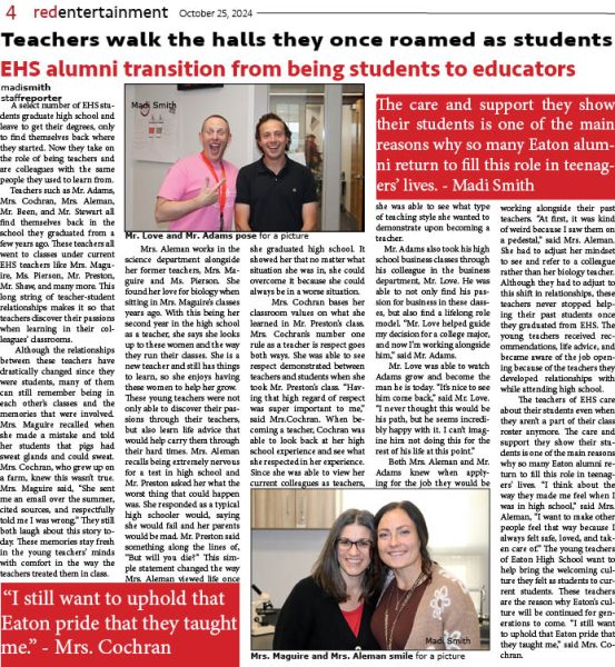 Teachers walk the halls they once roamed as students