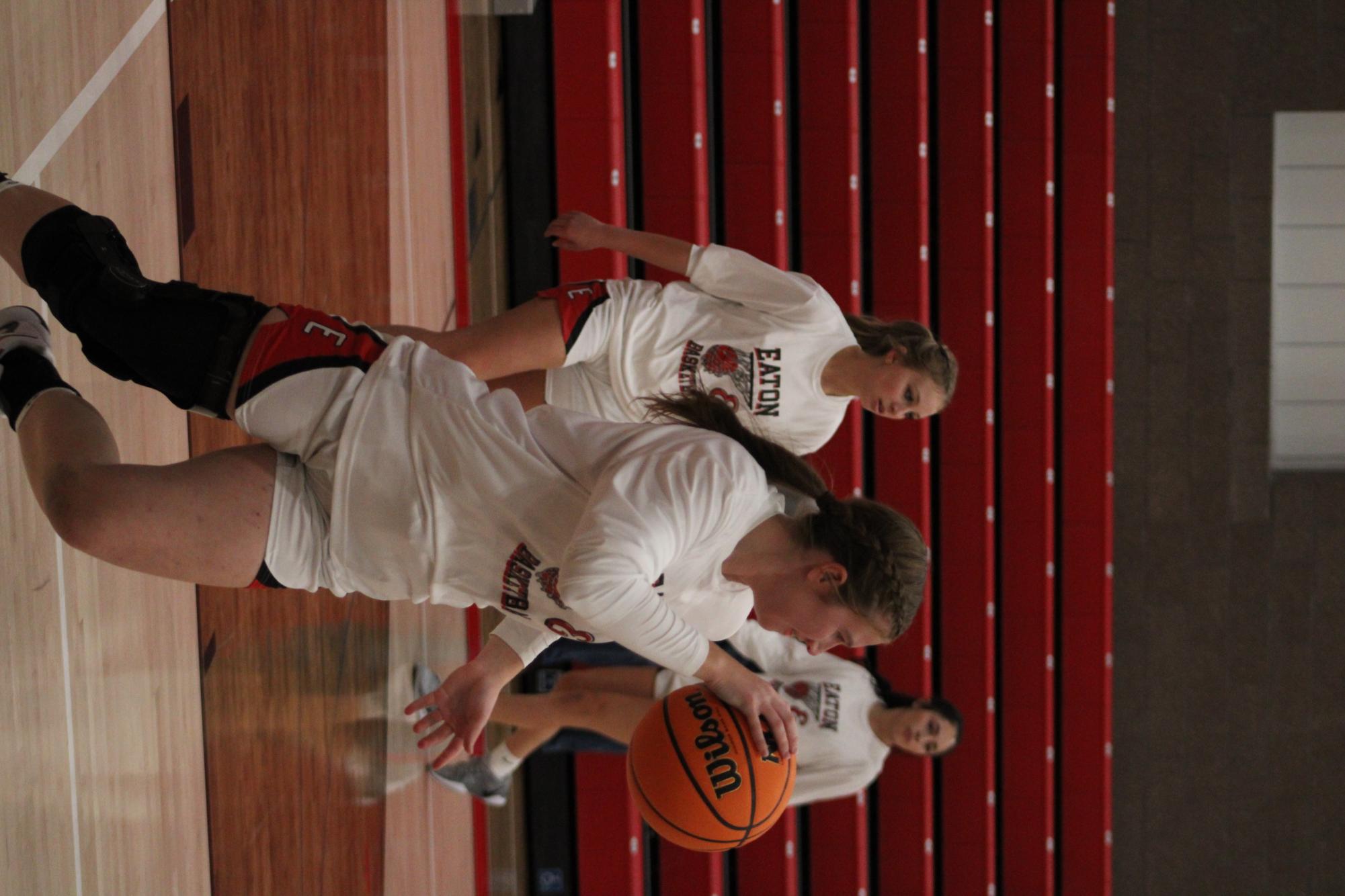 Intense action on the court