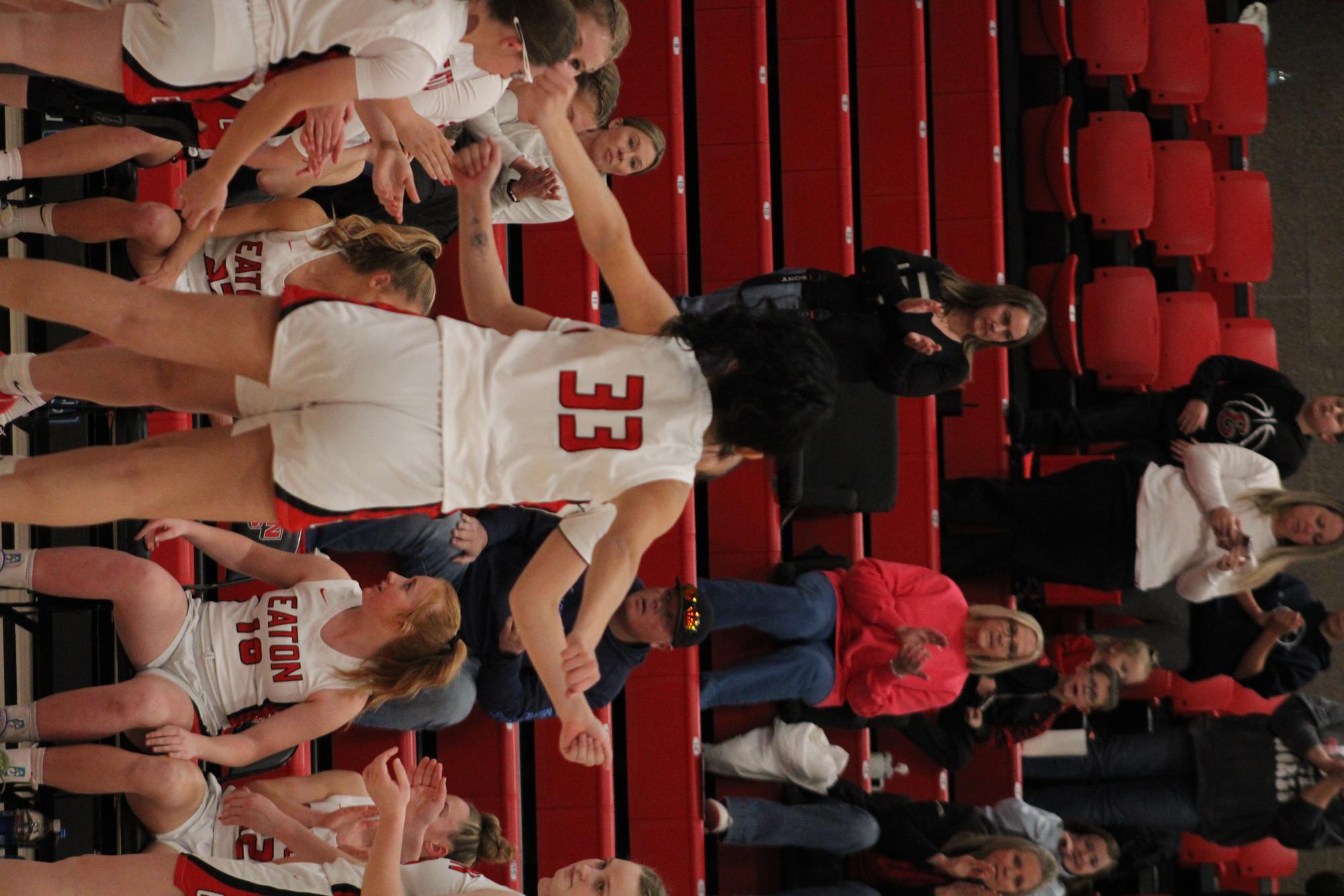 Intense action on the court