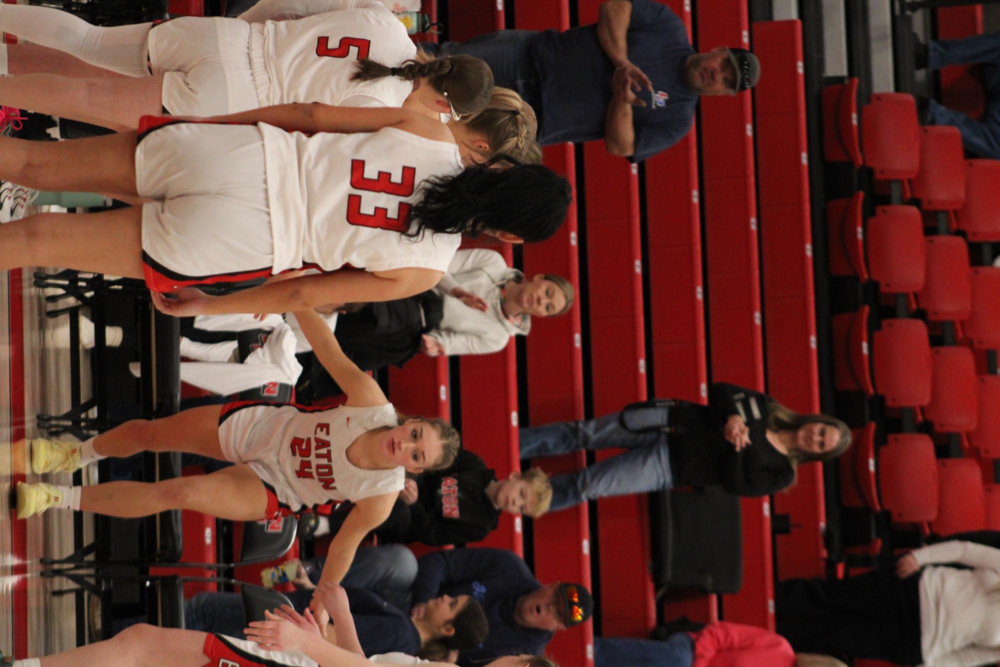 Intense action on the court