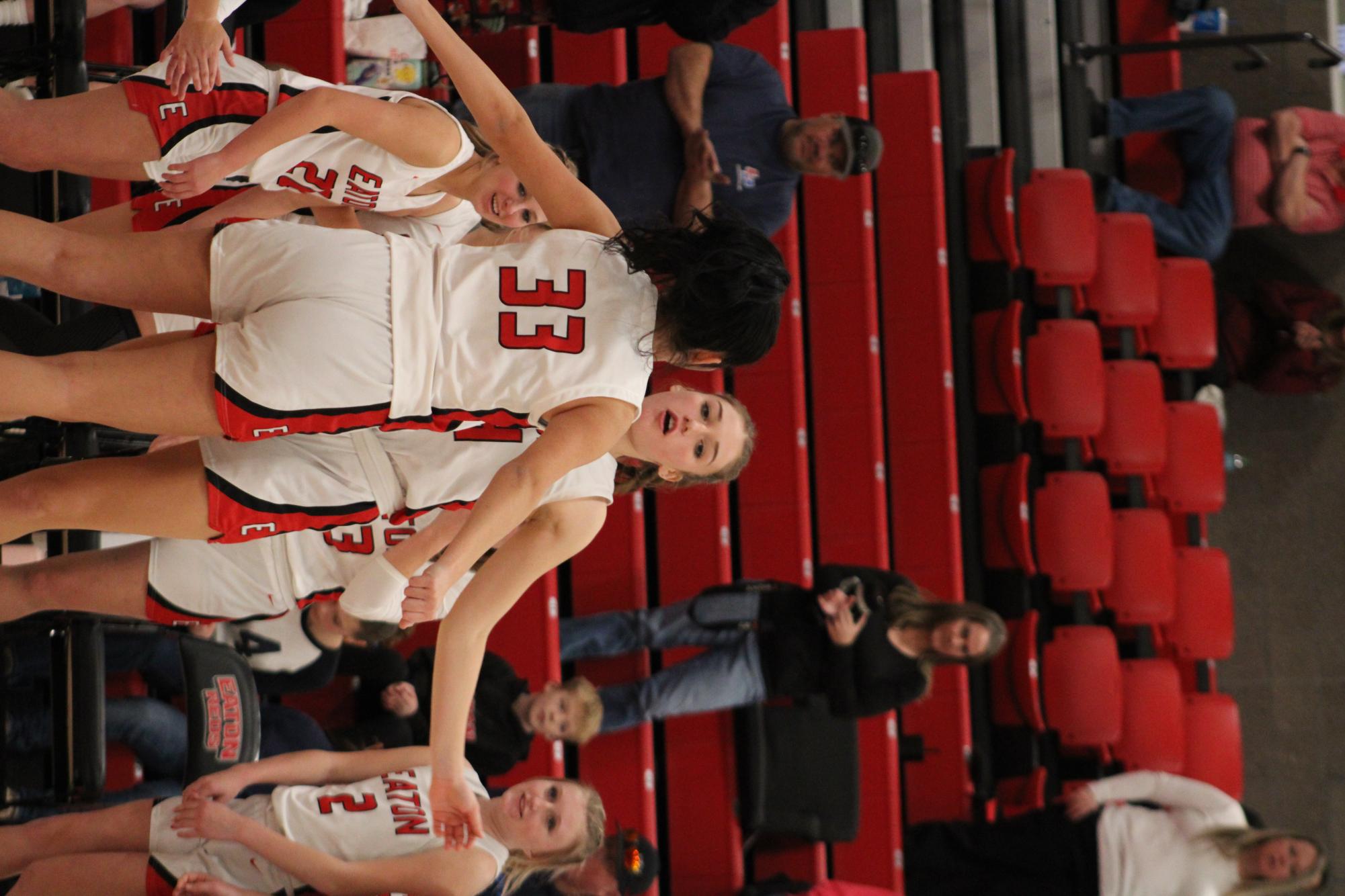 Intense action on the court