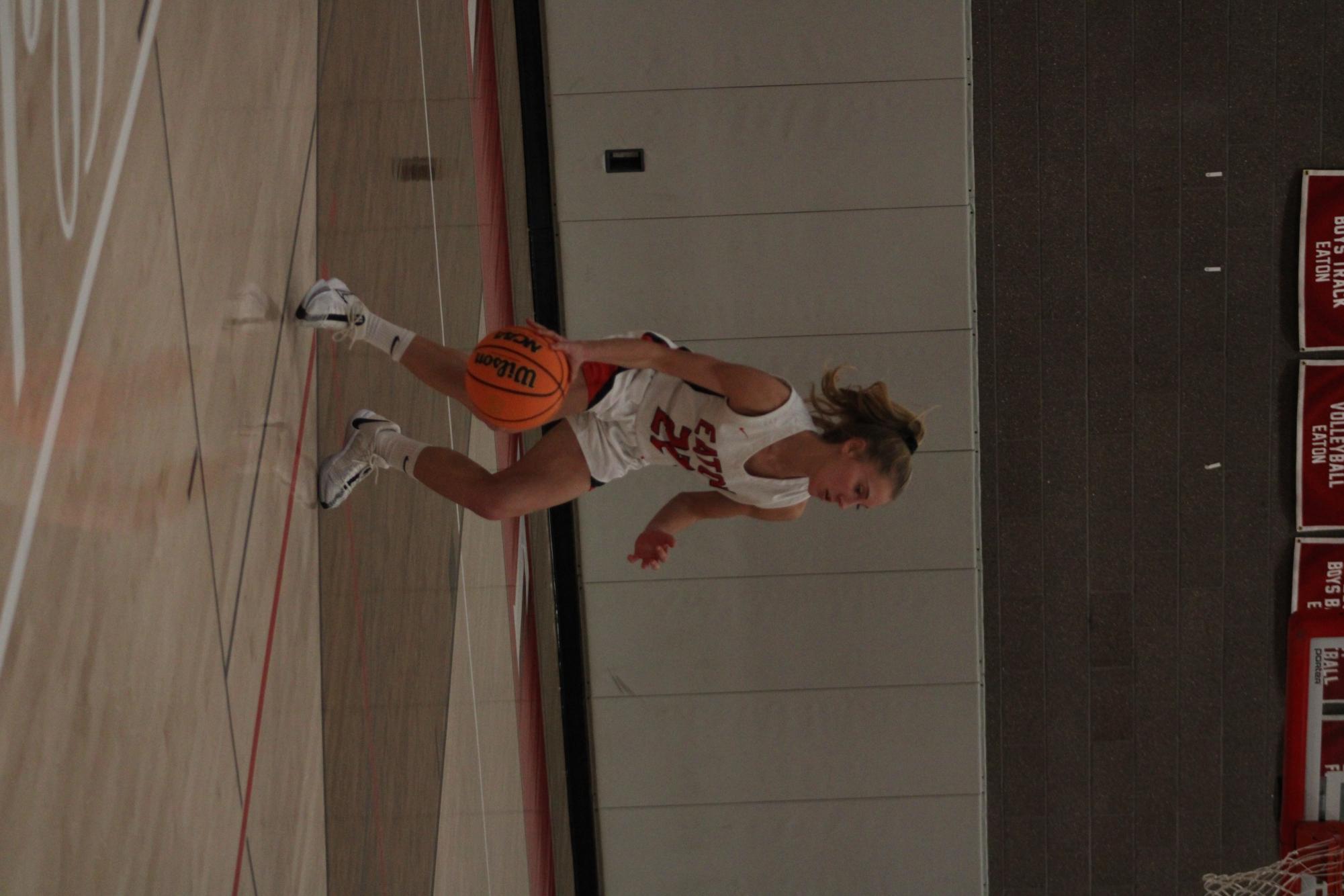 Intense action on the court