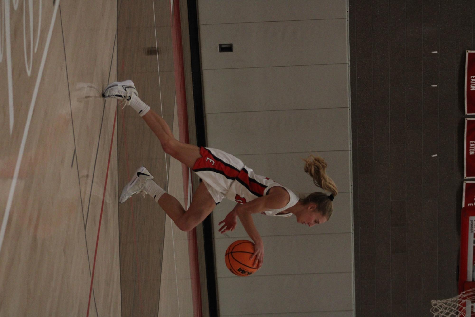 Intense action on the court