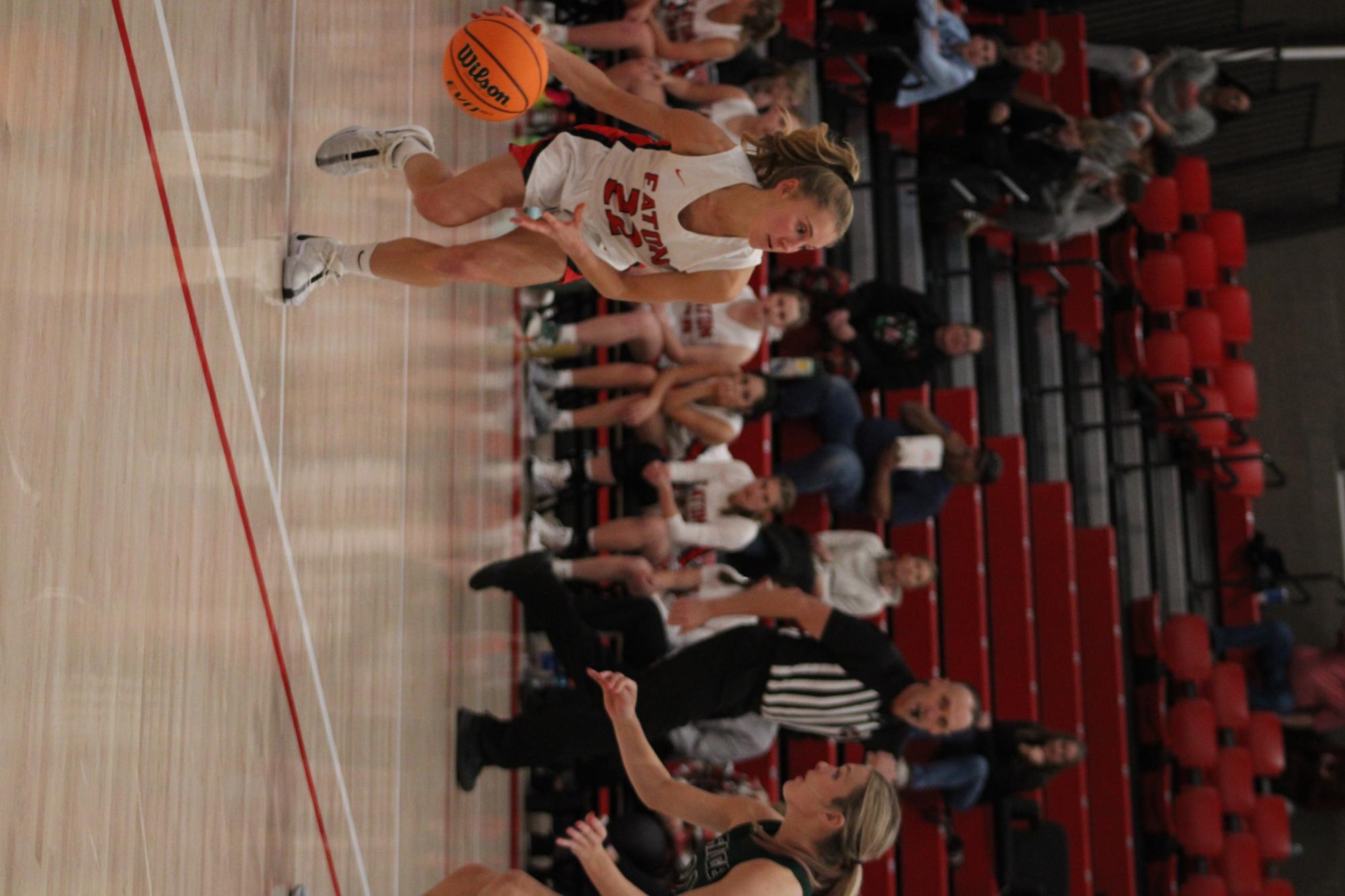 Intense action on the court