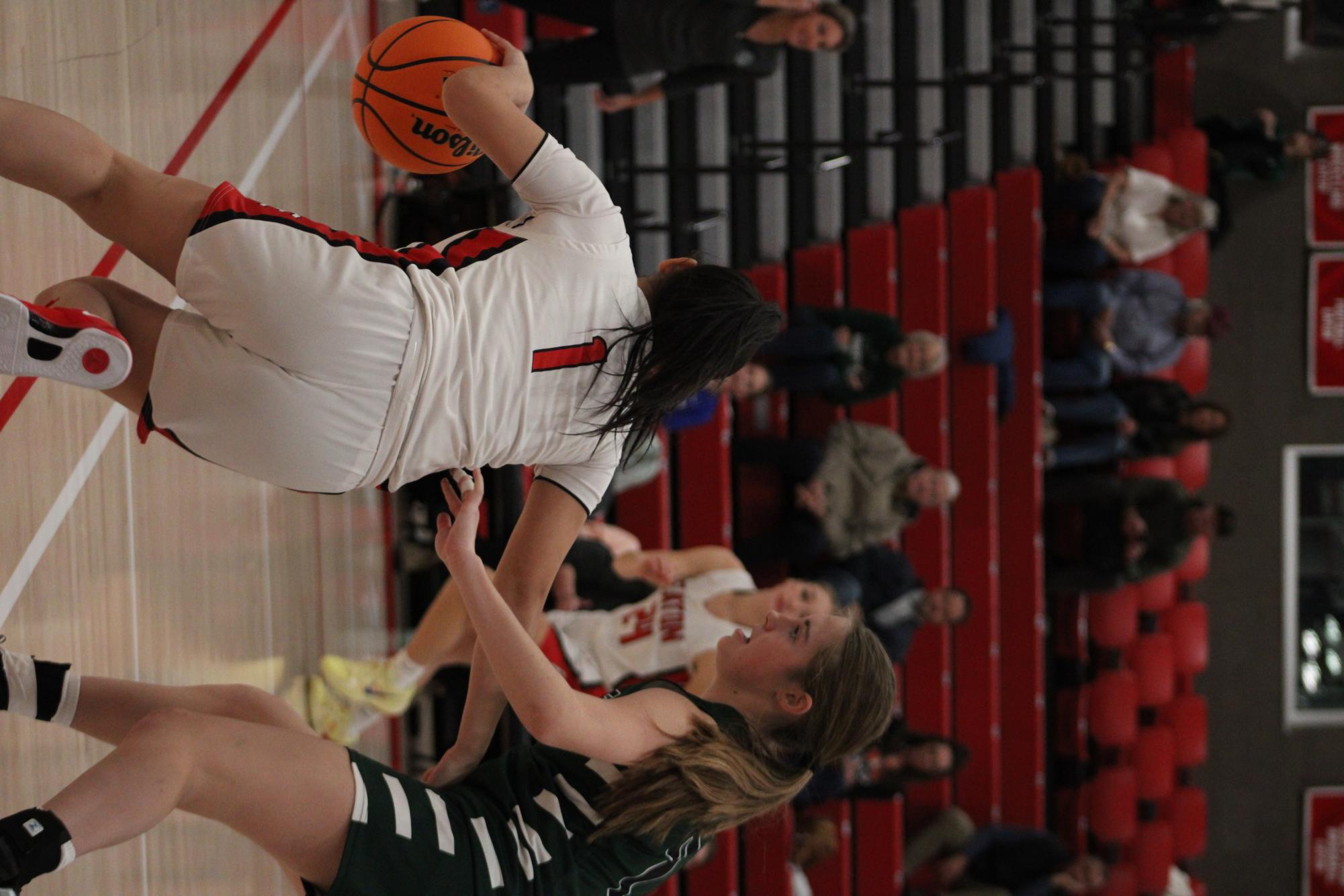 Intense action on the court