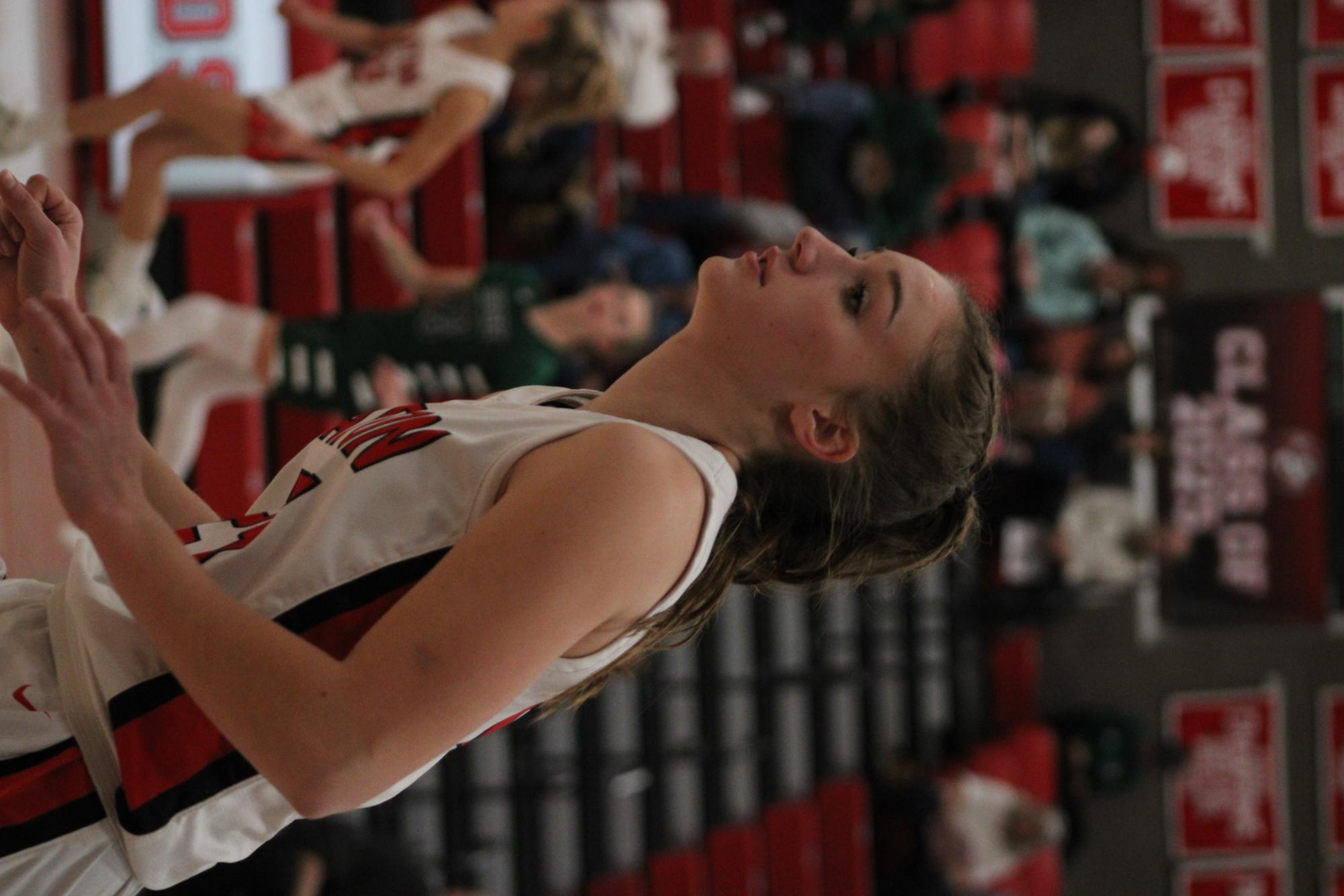 Intense action on the court