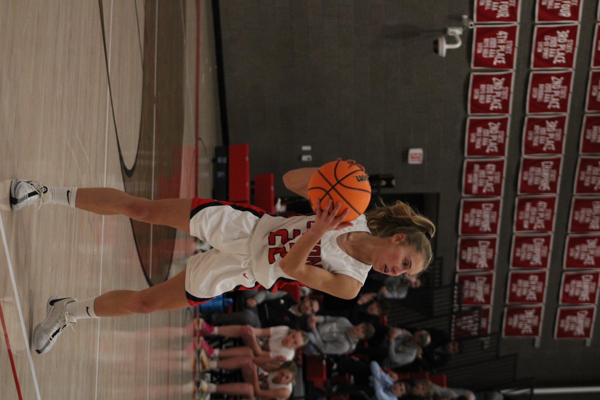 Intense action on the court