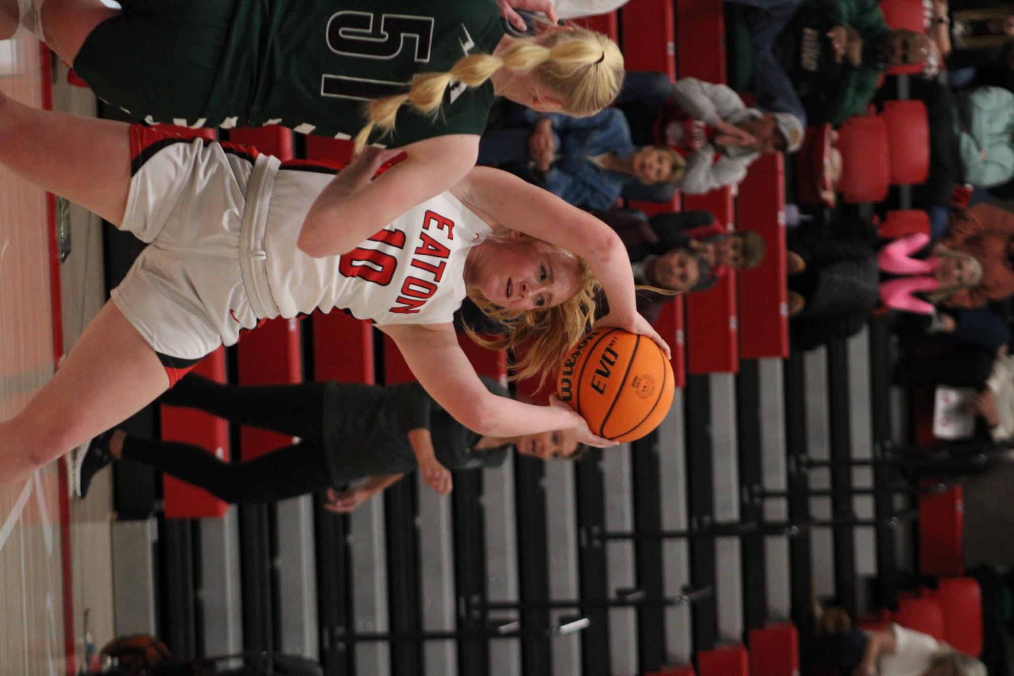 Intense action on the court