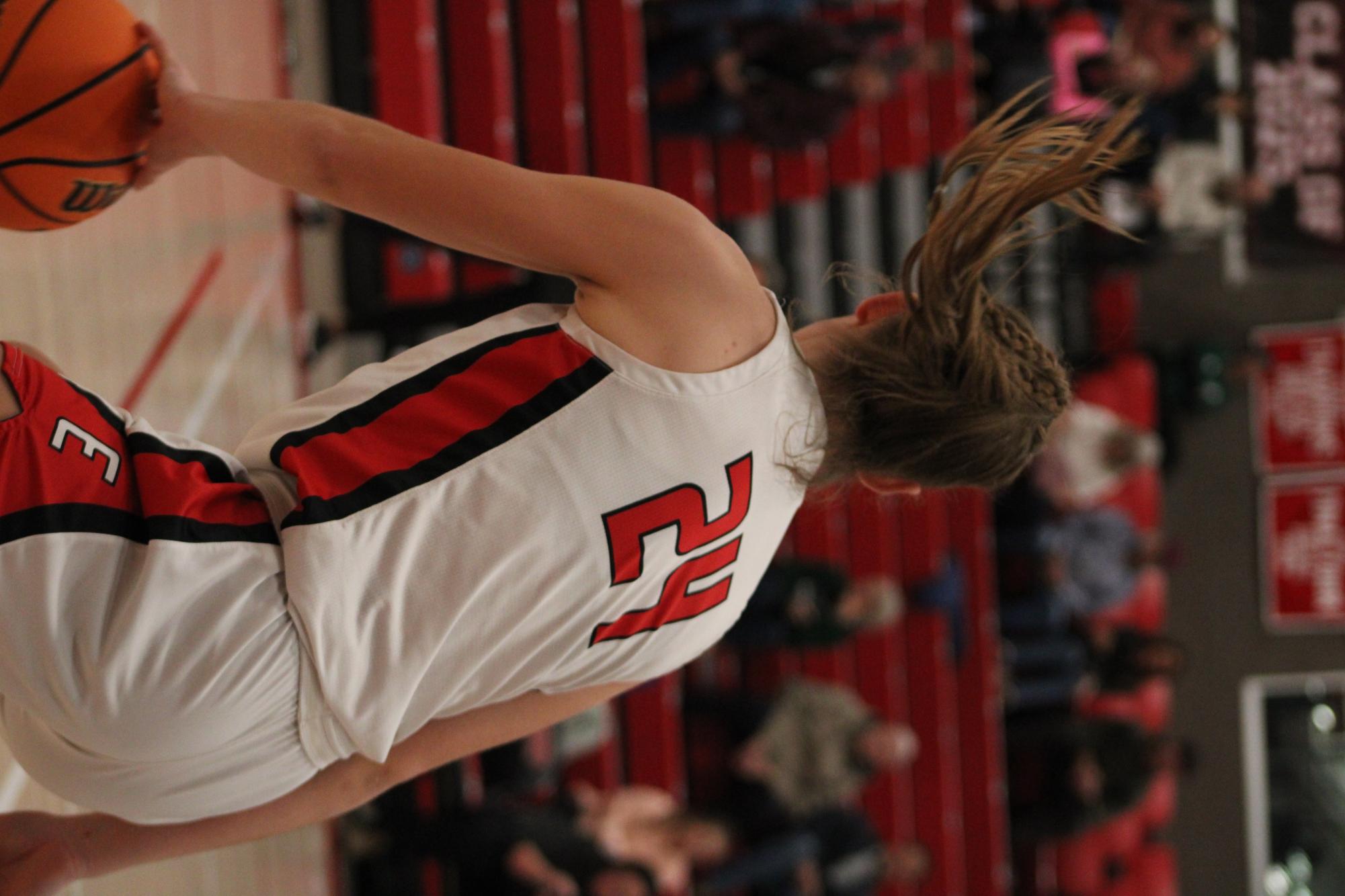 Intense action on the court