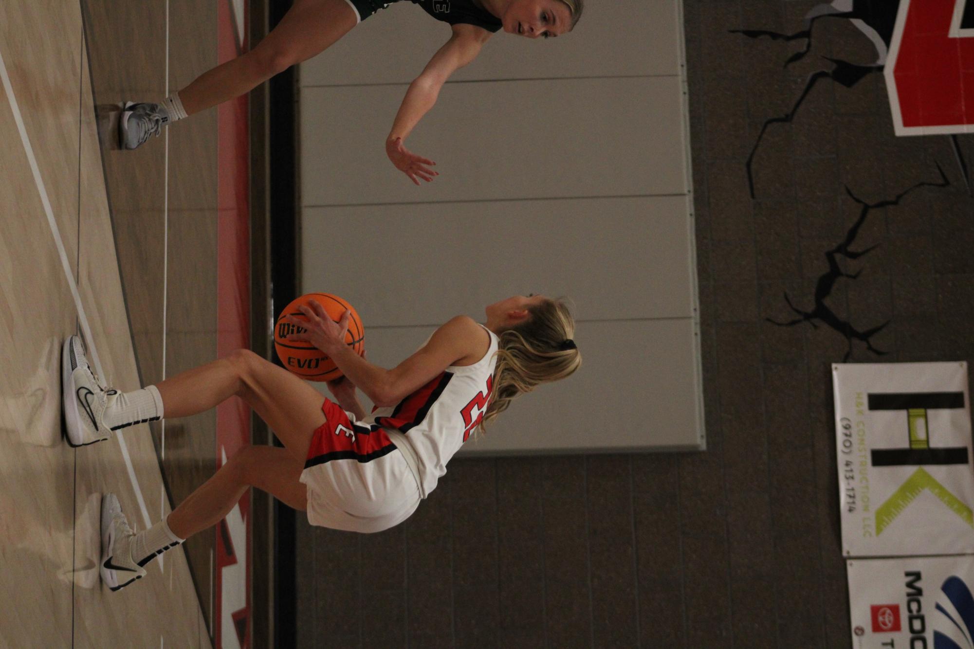 Intense action on the court