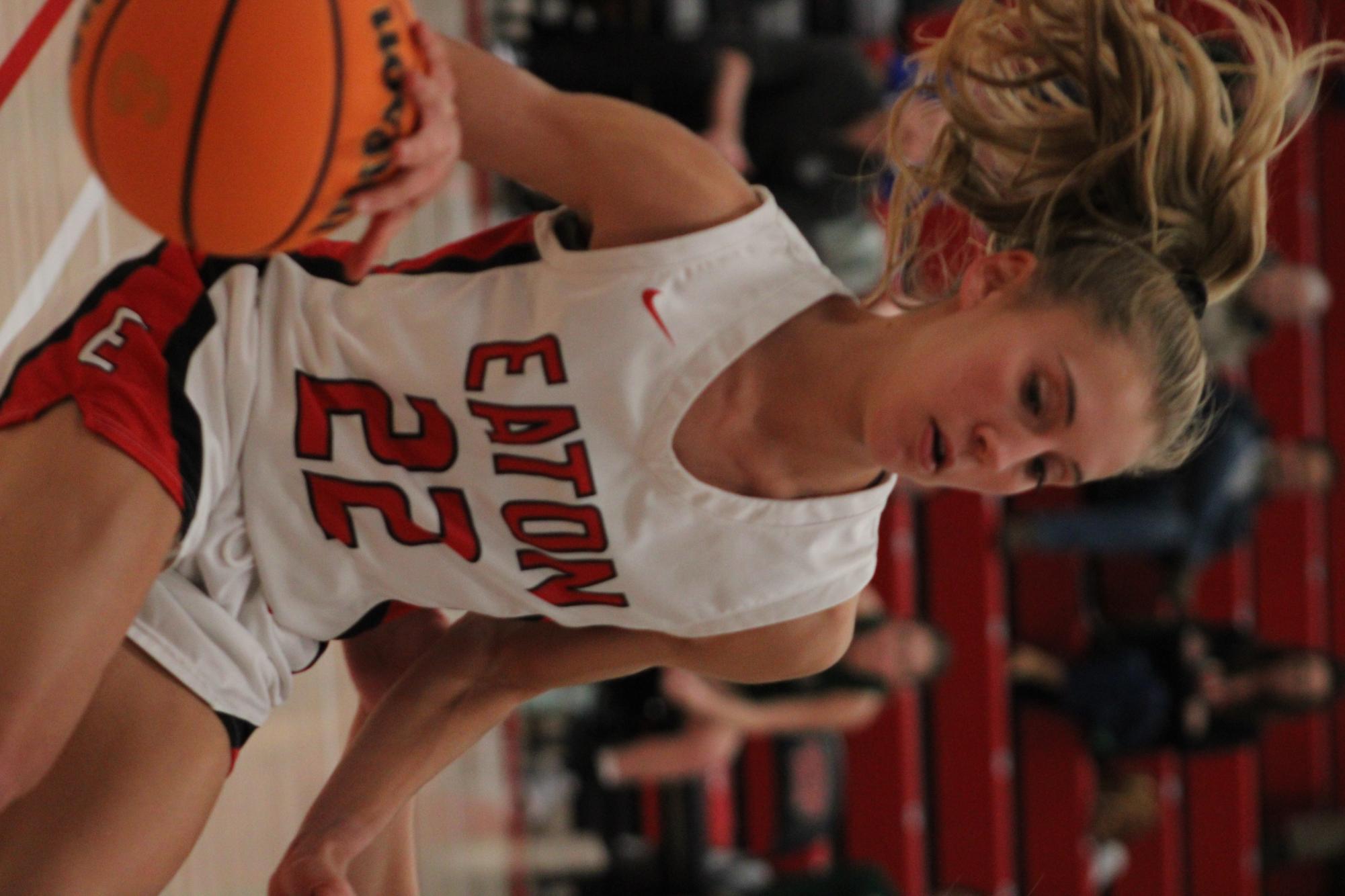 Intense action on the court