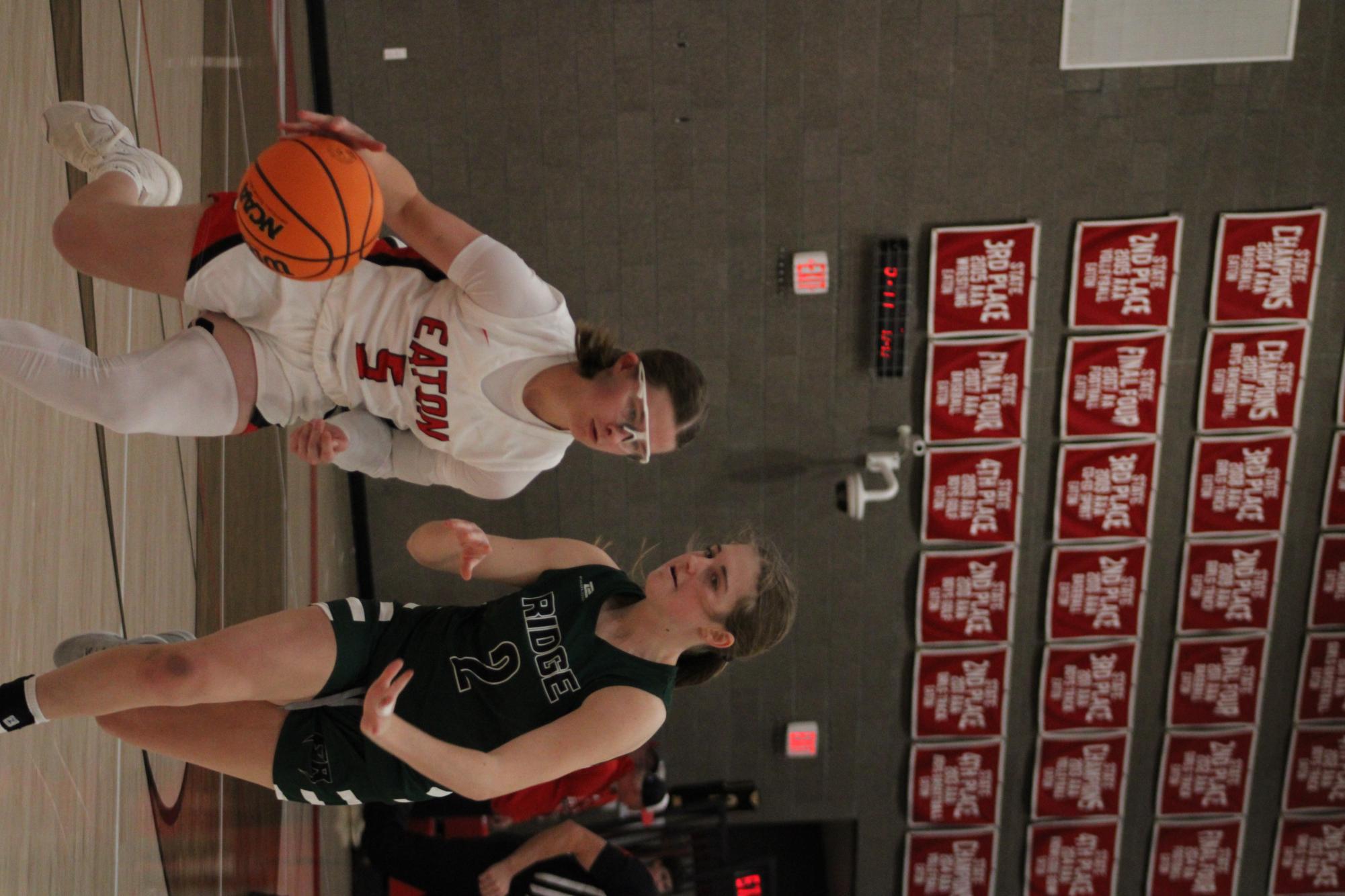 Intense action on the court