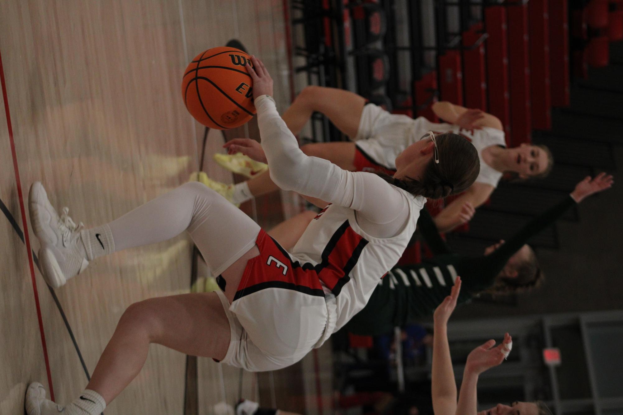 Intense action on the court