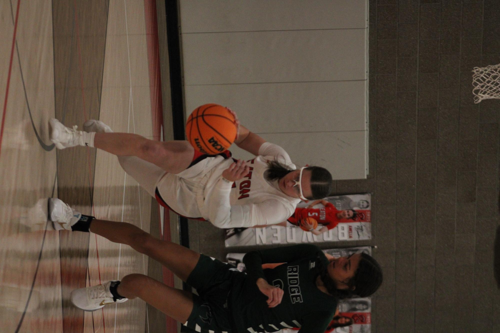 Intense action on the court