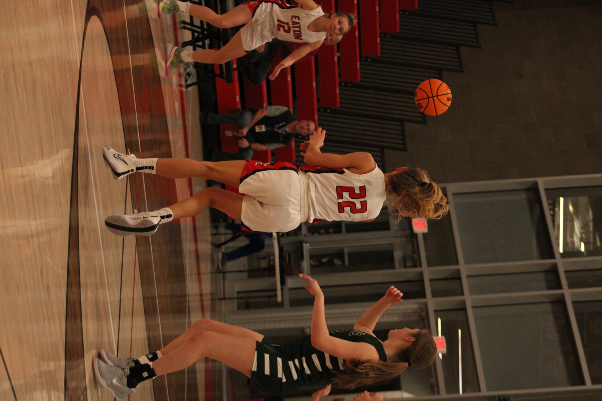 Intense action on the court