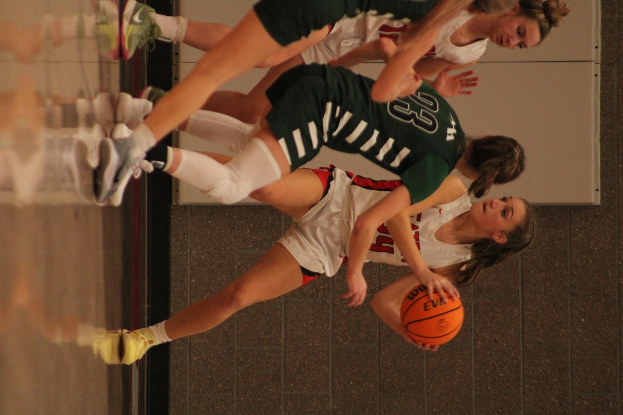 Intense action on the court