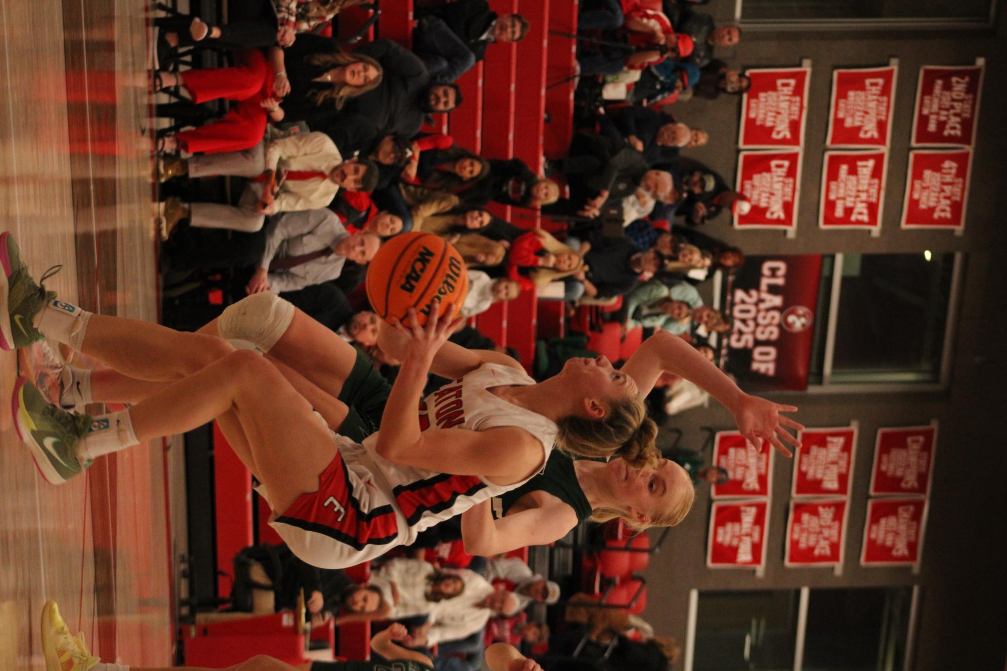 Intense action on the court