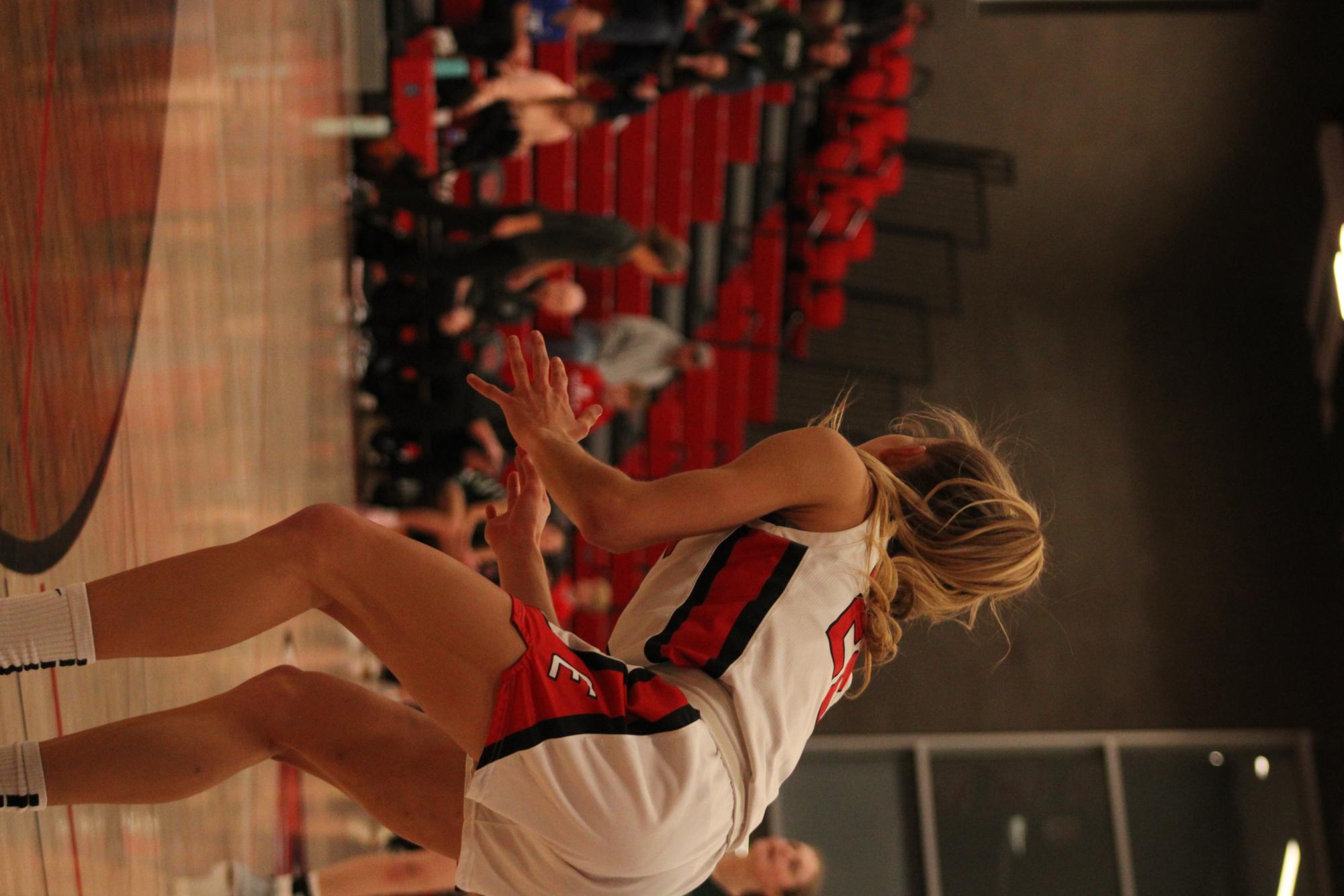 Intense action on the court