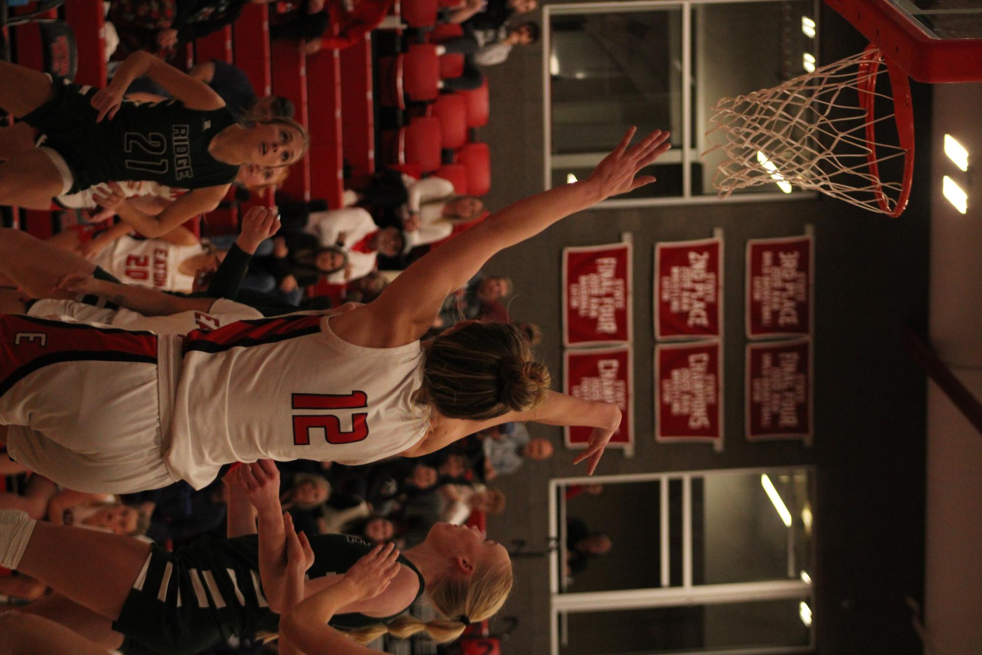 Intense action on the court