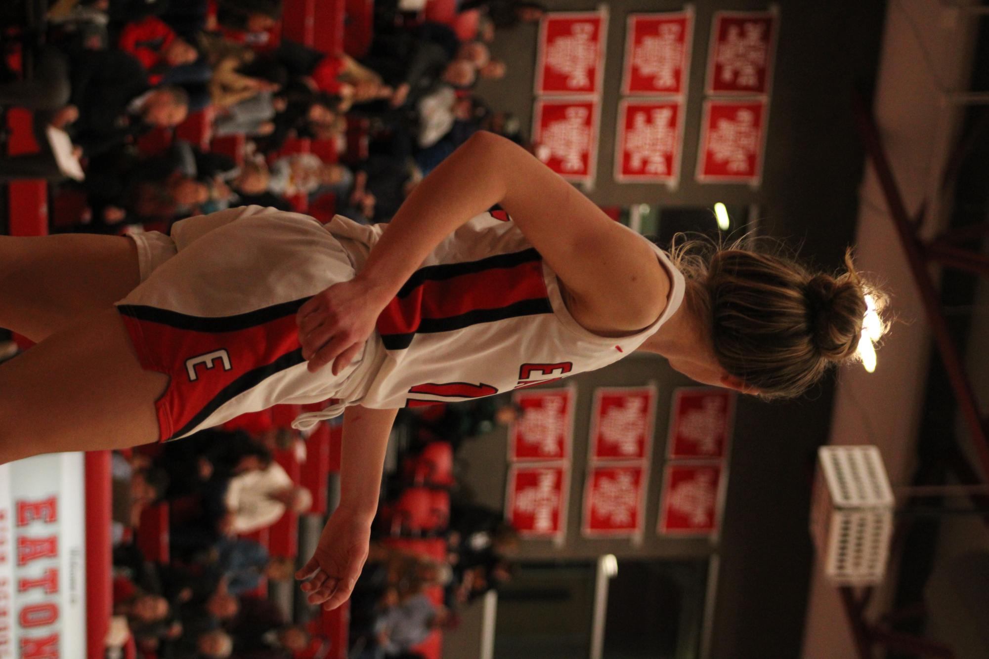 Intense action on the court