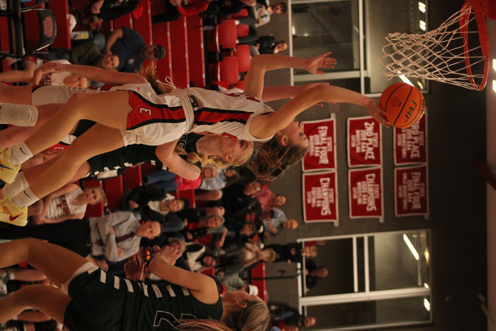 Intense action on the court