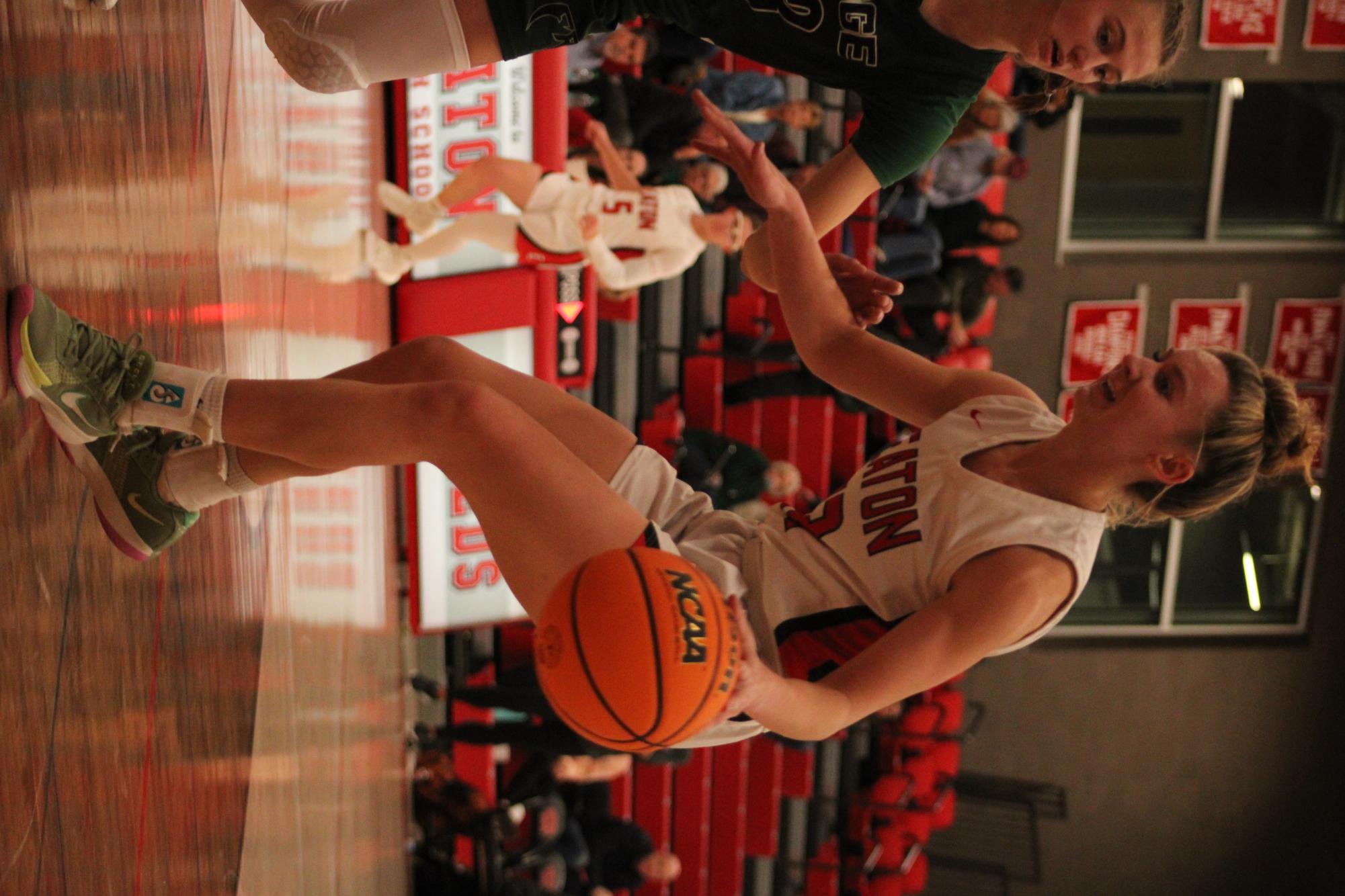 Intense action on the court