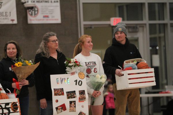 Eaton girls basketball senior night