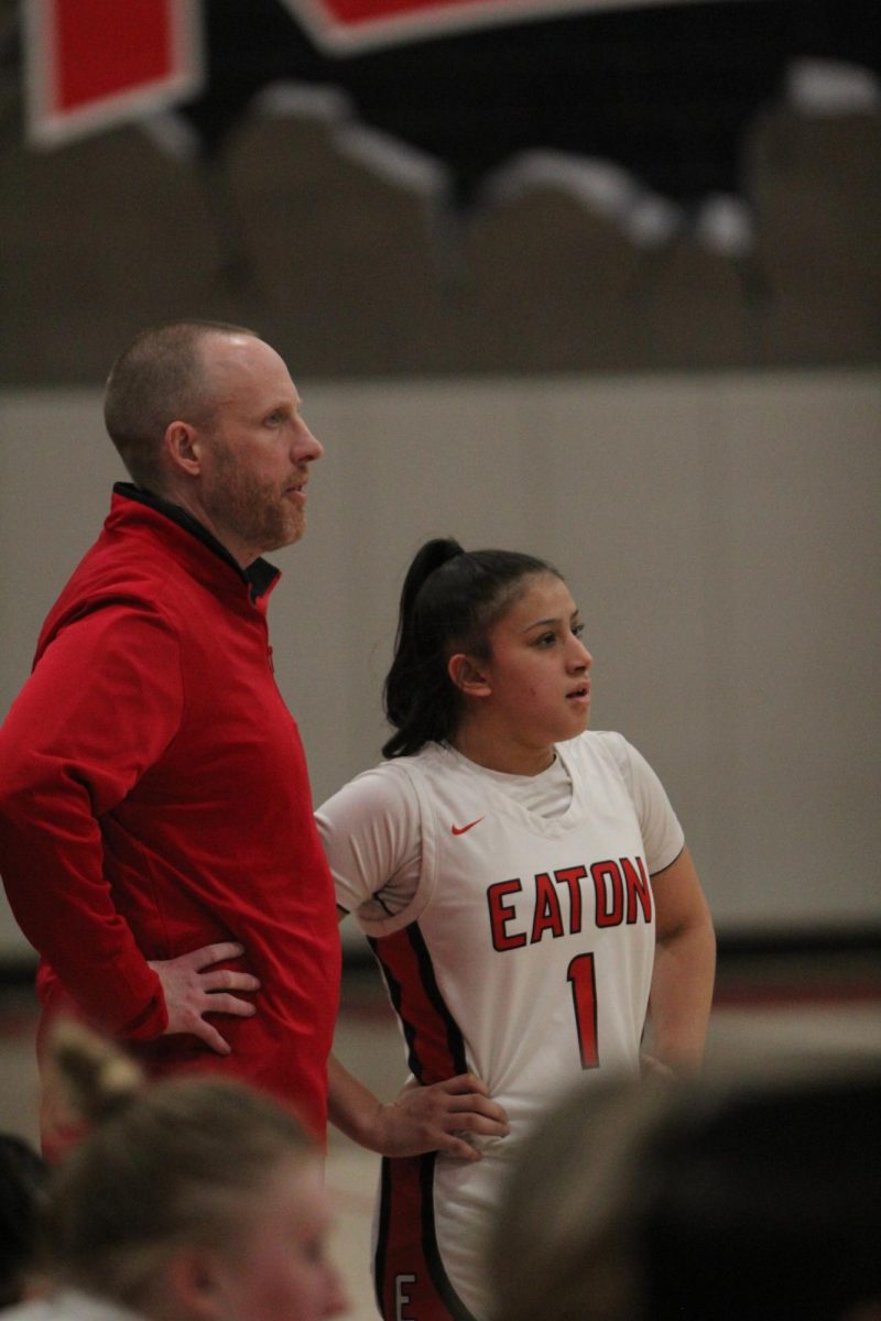 Eaton girls basketball plays against University High School