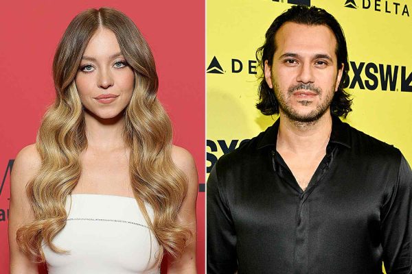 Sydney Sweeney and Jonathan Davino posing for the paparazzi
