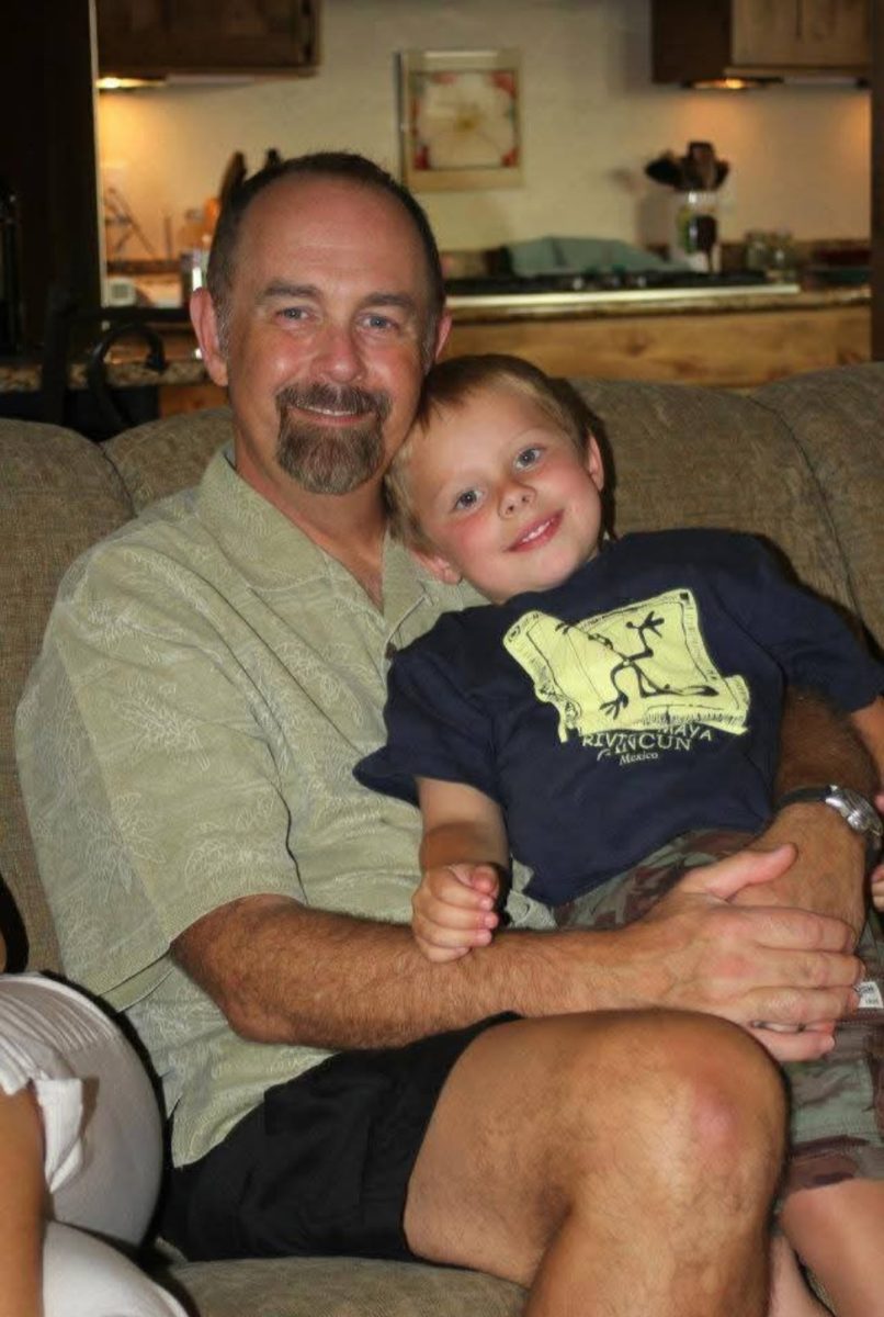 Louden Kindsfater with his grandpa 