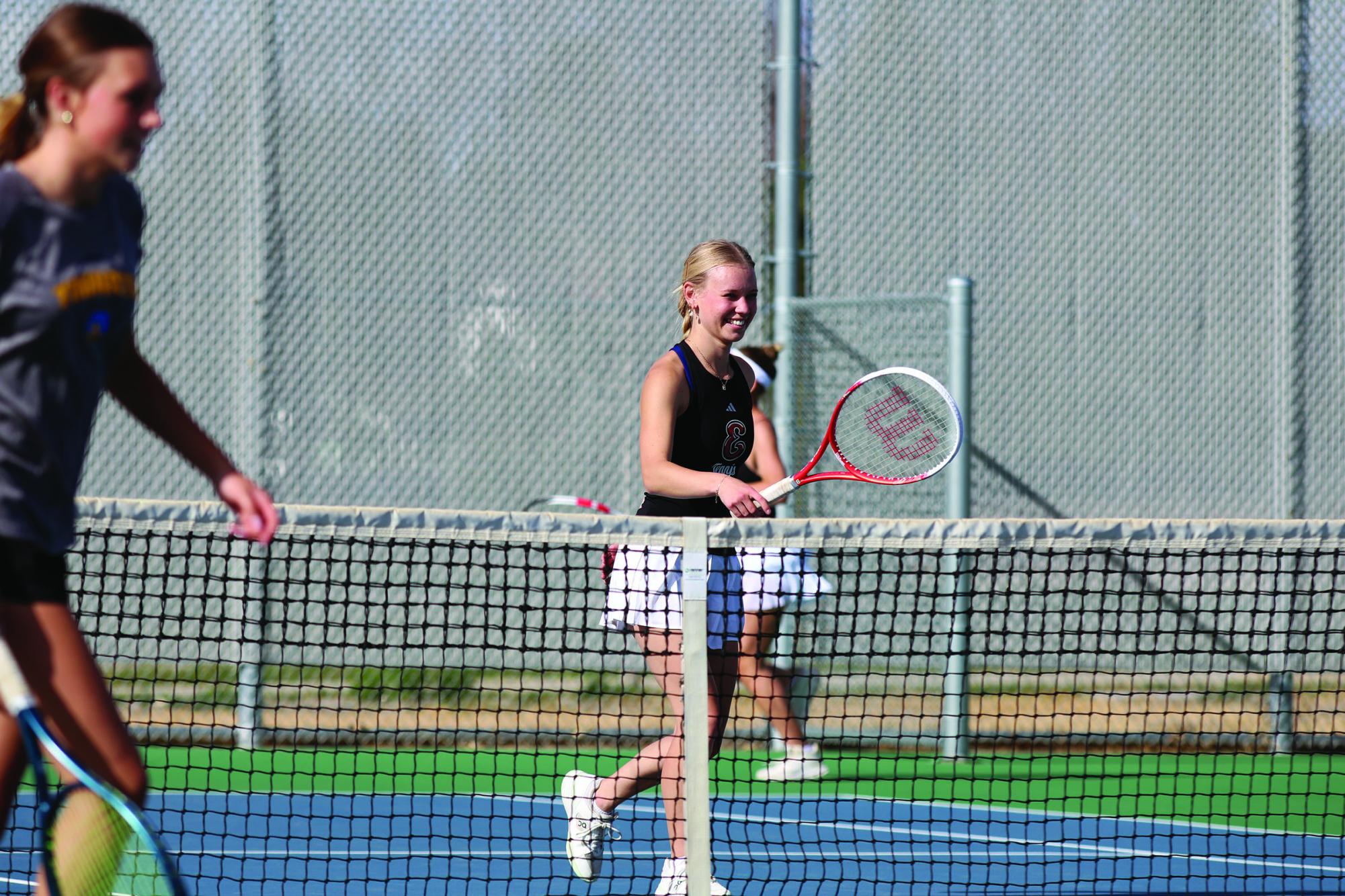 Eaton varsity tennis vs Timnath