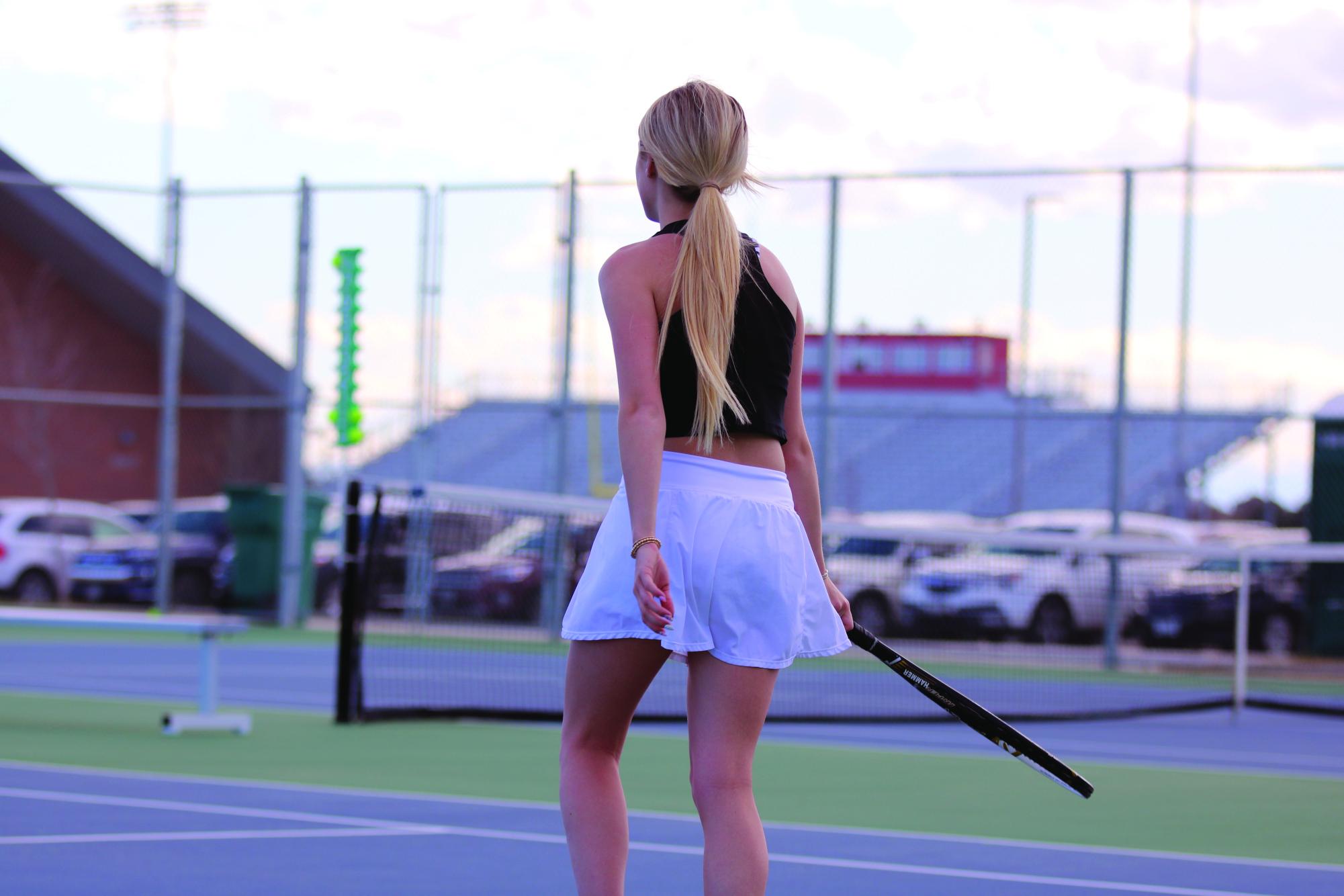 Eaton varsity tennis vs Timnath