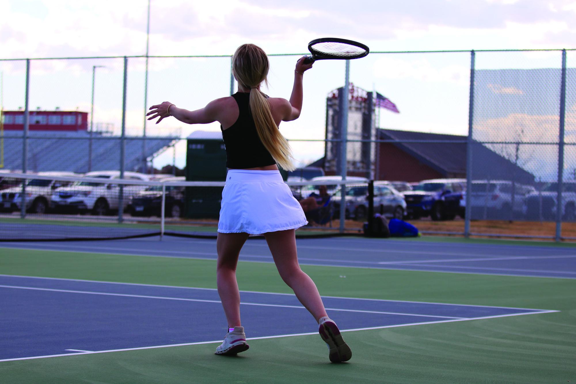 Eaton varsity tennis vs Timnath