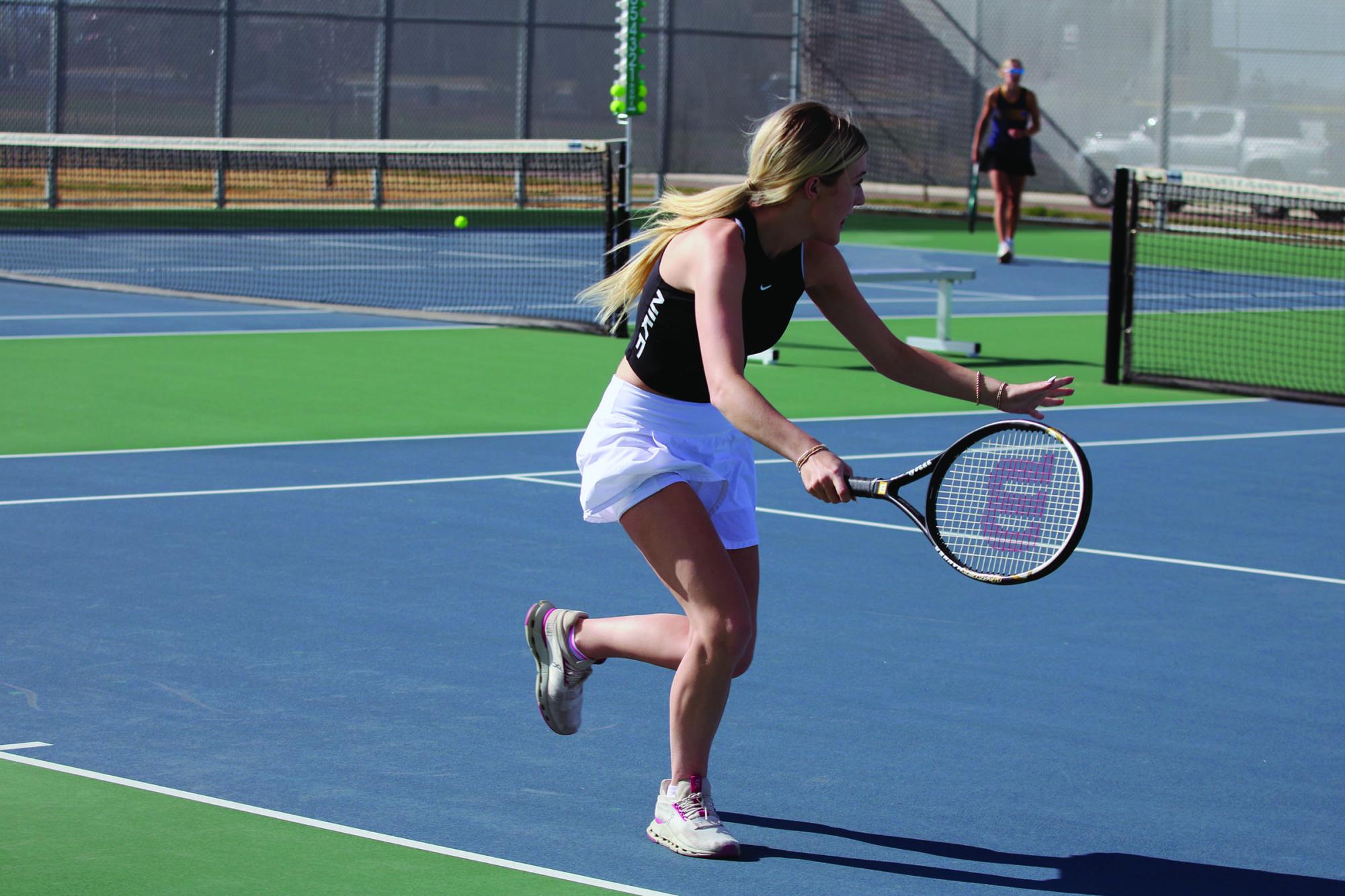 Eaton varsity tennis vs Timnath