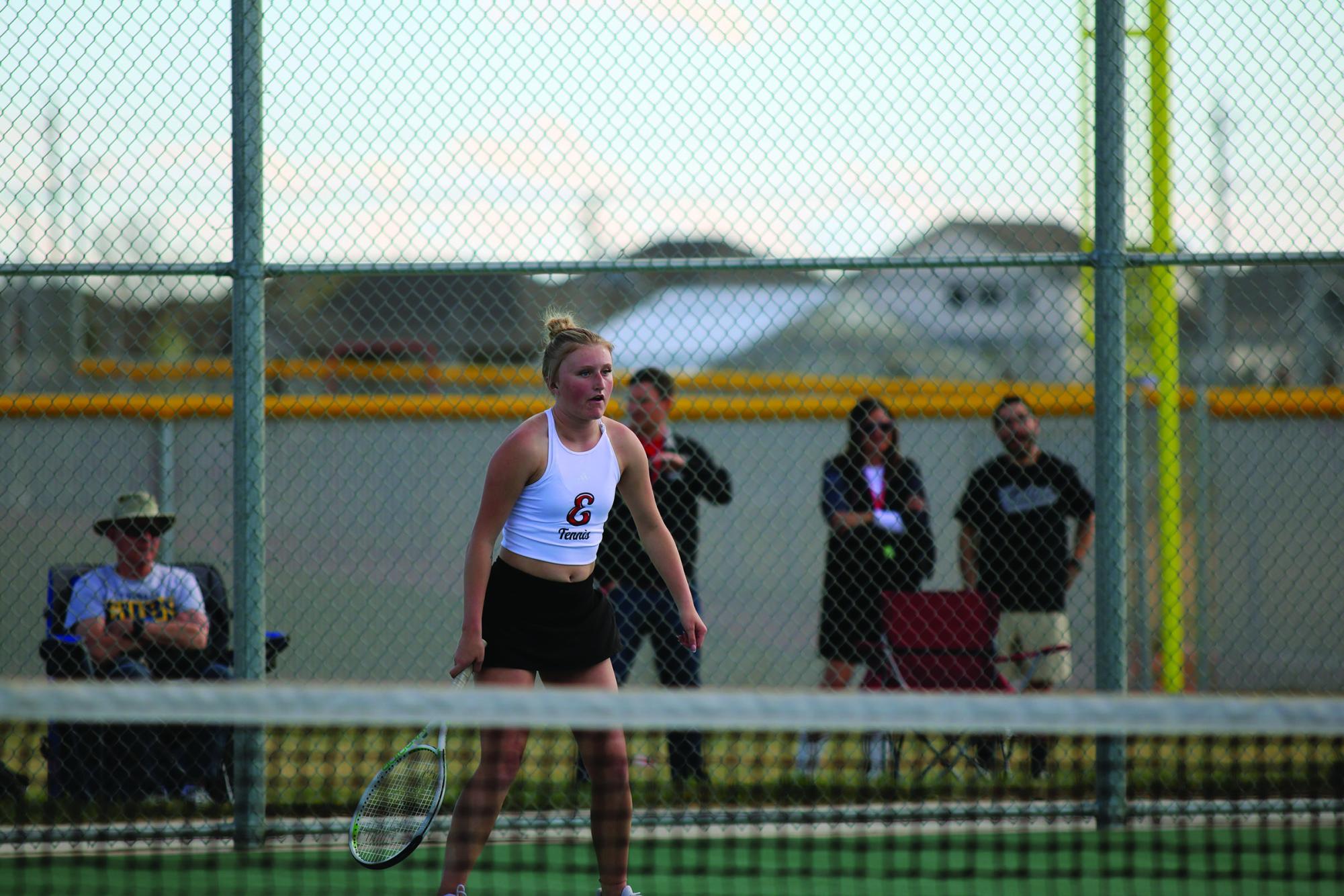 Eaton varsity tennis vs Timnath
