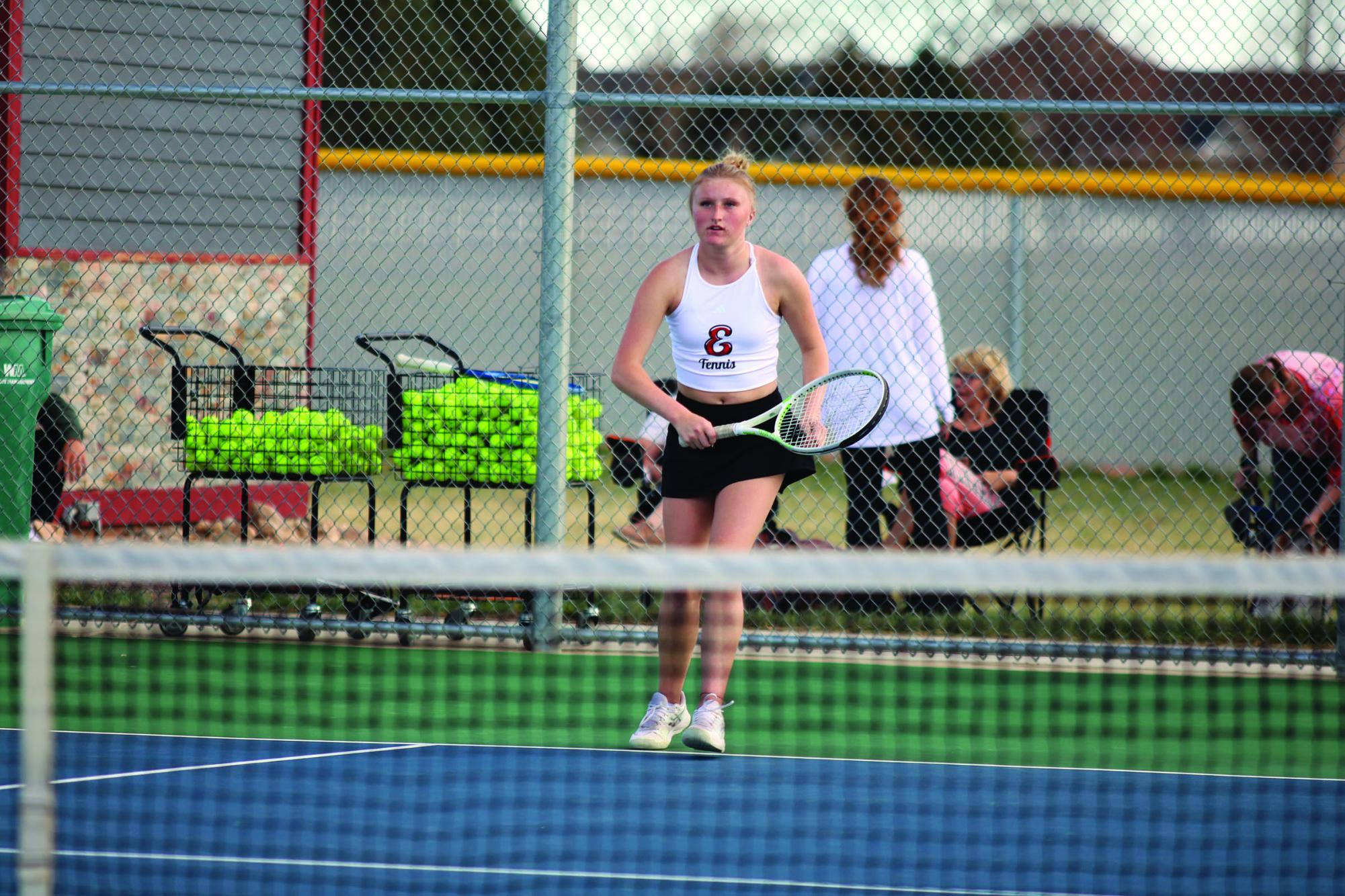 Eaton varsity tennis vs Timnath