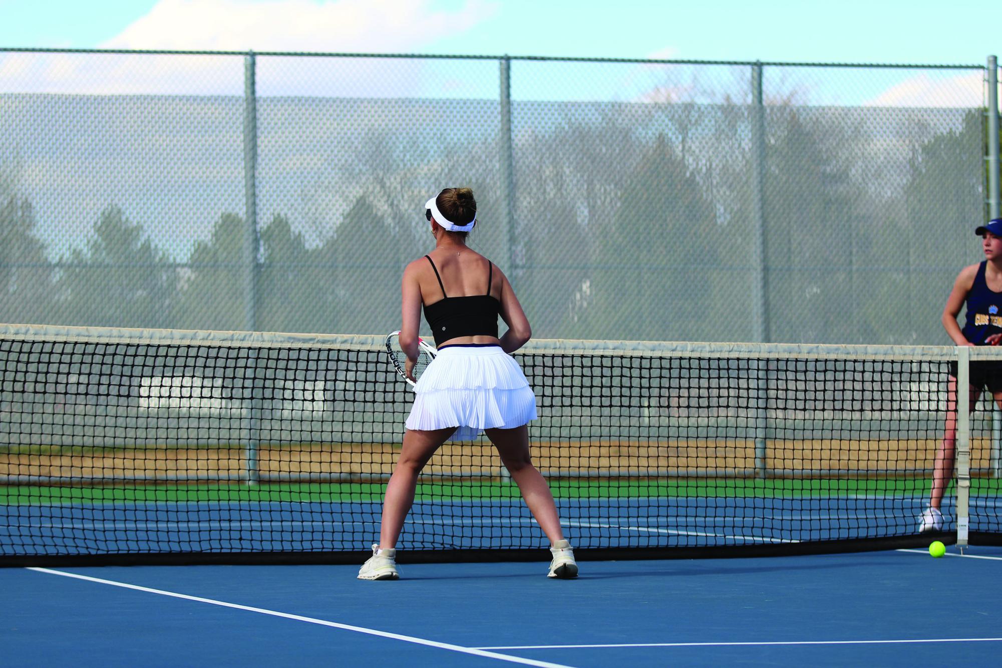 Eaton varsity tennis vs Timnath