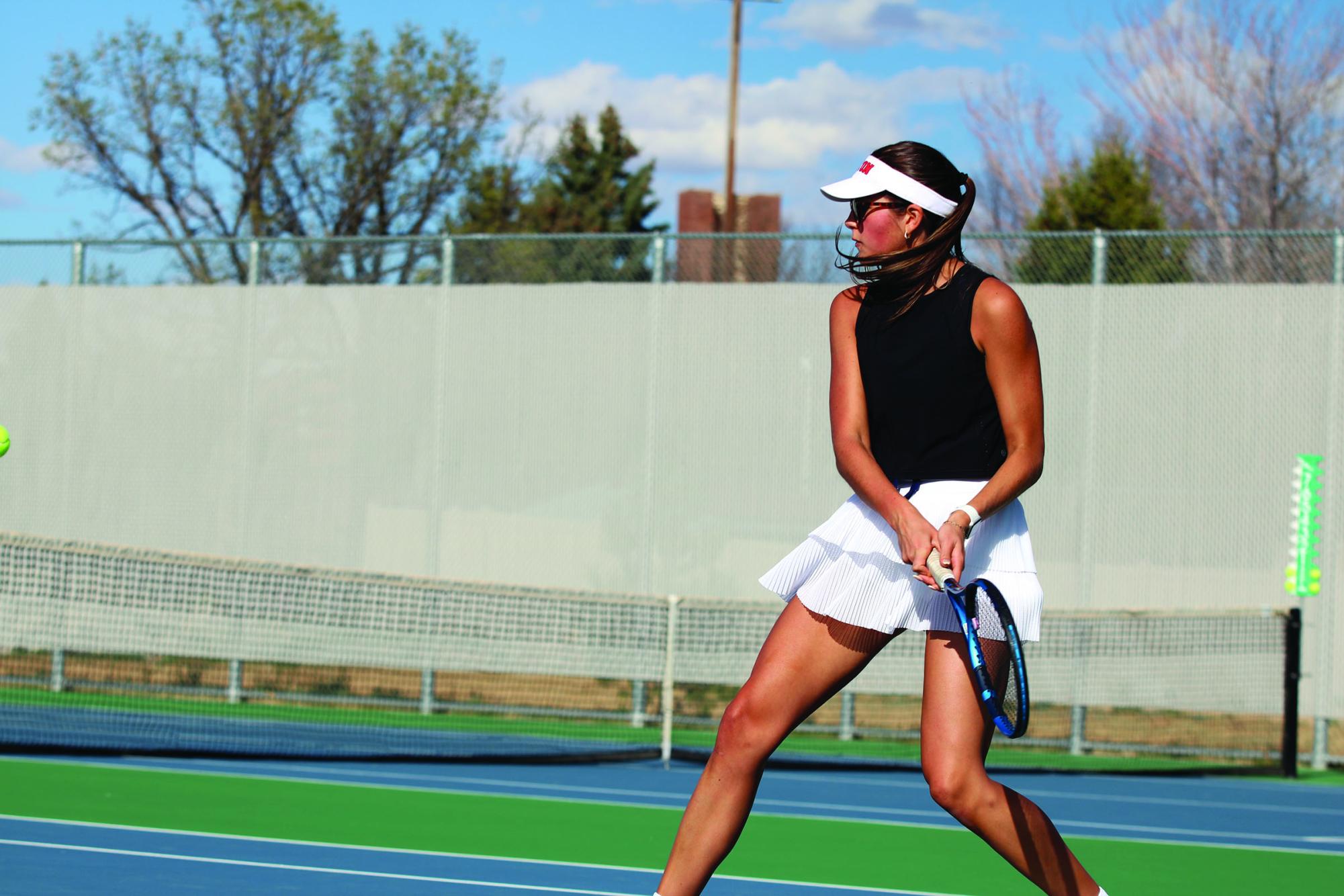 Eaton varsity tennis vs Timnath