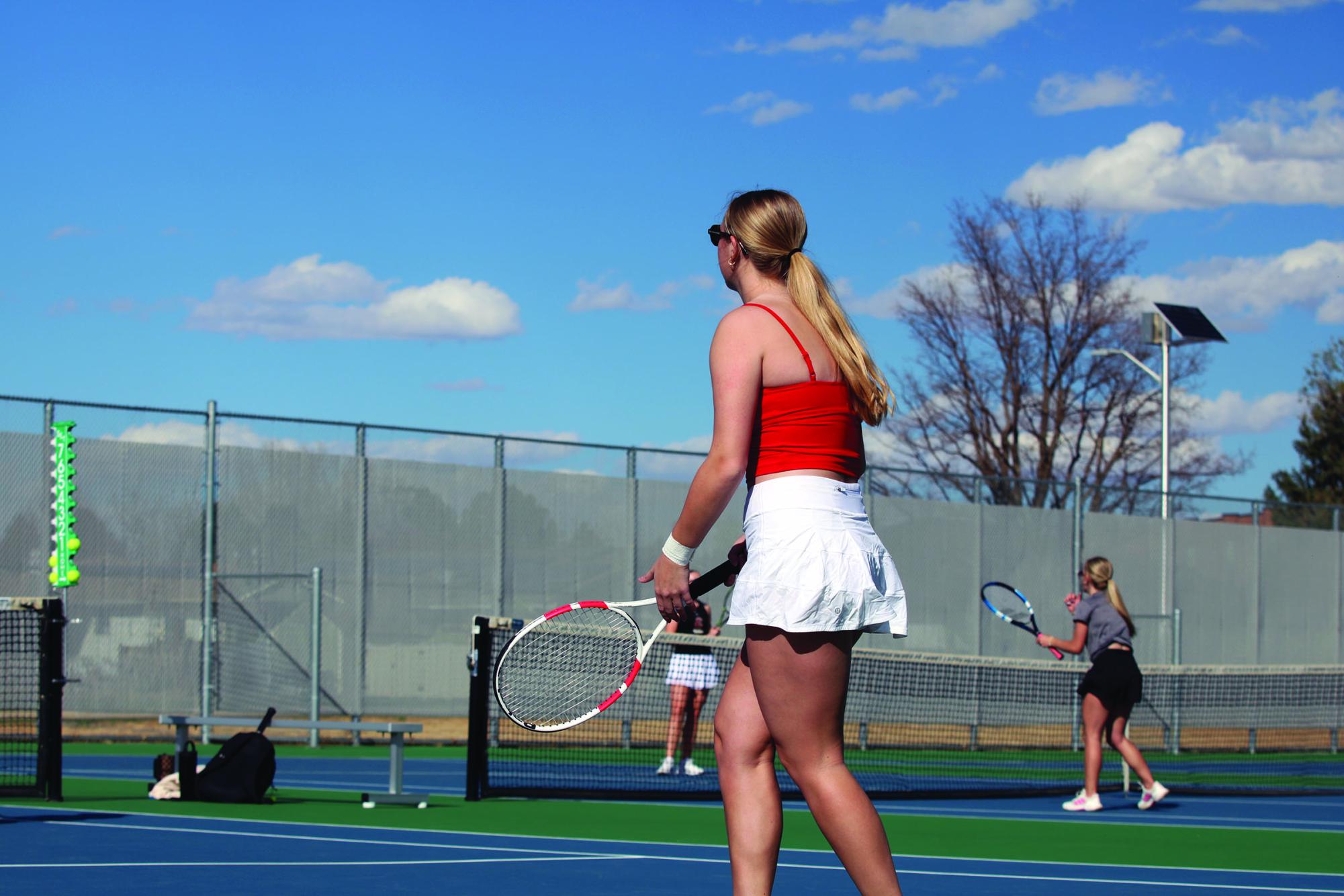 Eaton varsity tennis vs Timnath