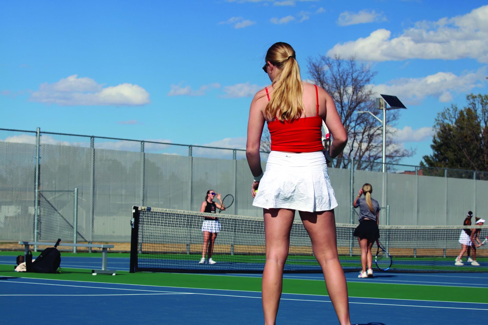 Eaton varsity tennis vs Timnath