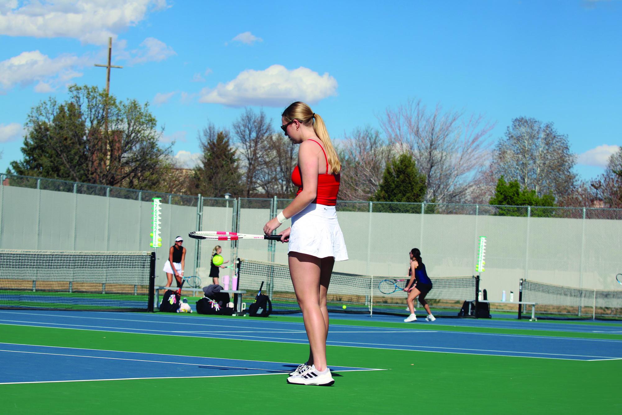 Eaton varsity tennis vs Timnath