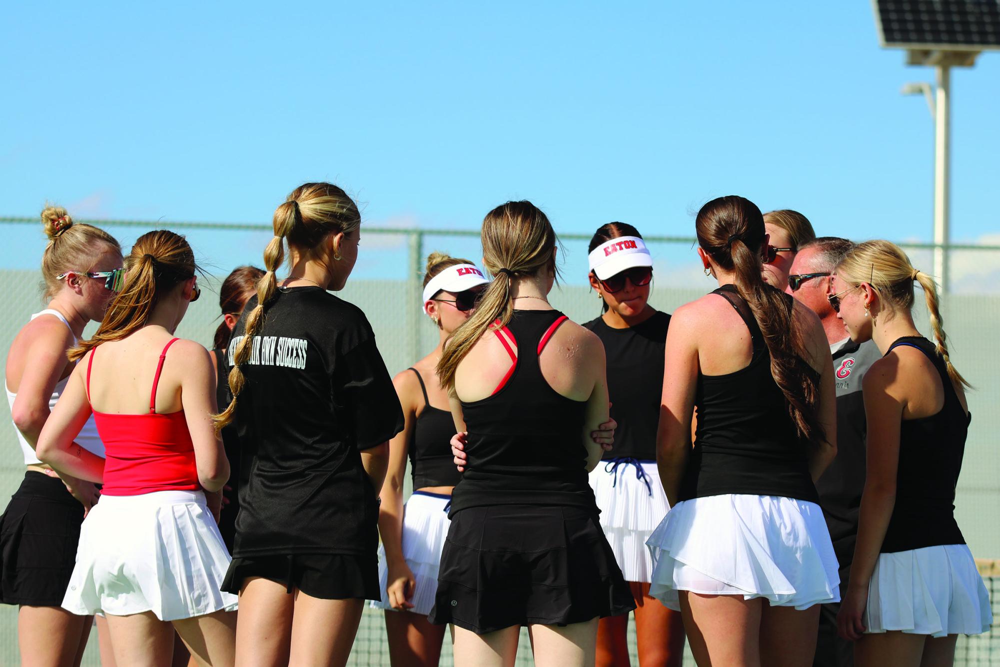 Eaton varsity tennis vs Timnath