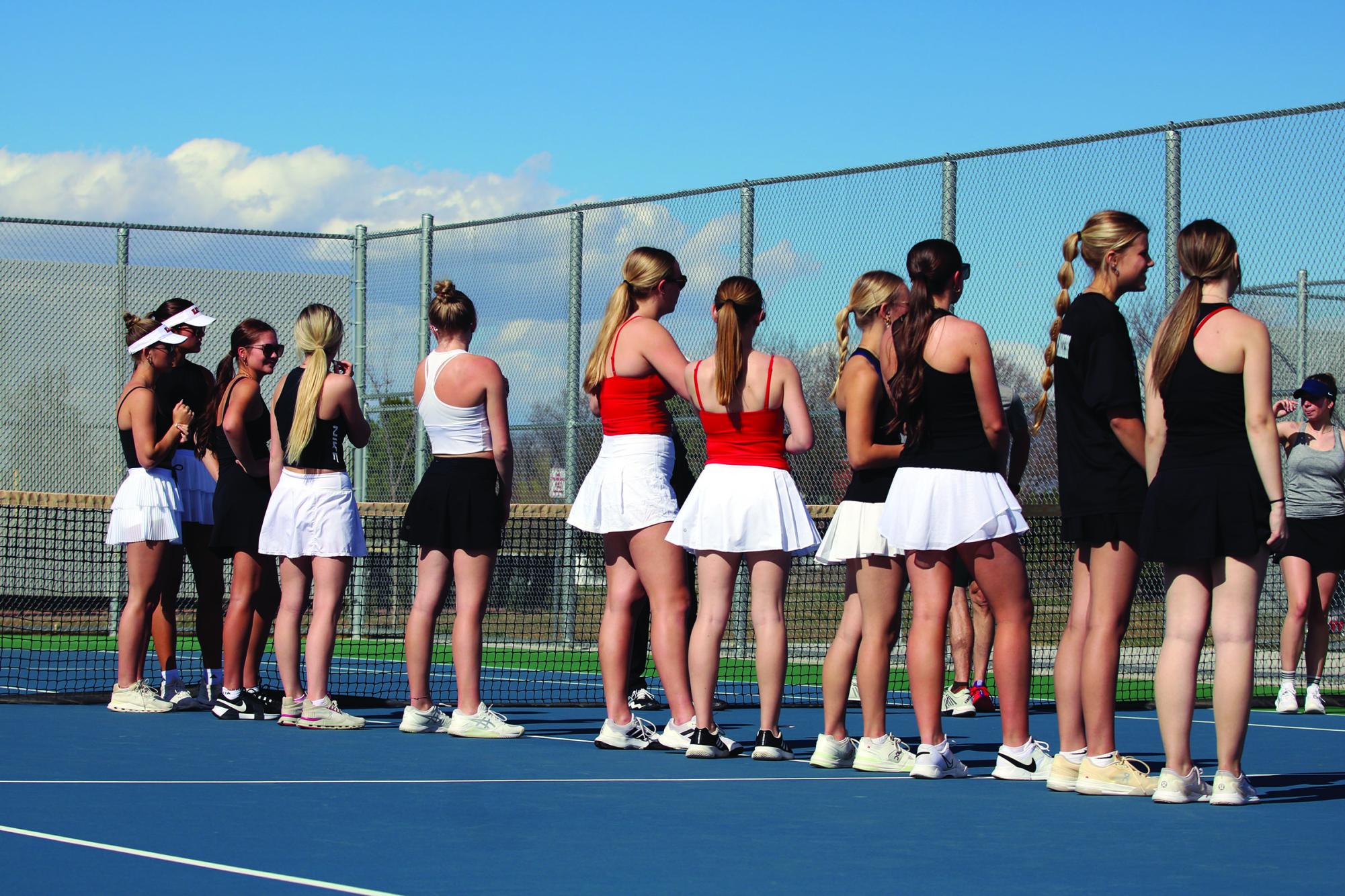 Eaton varsity tennis vs Timnath