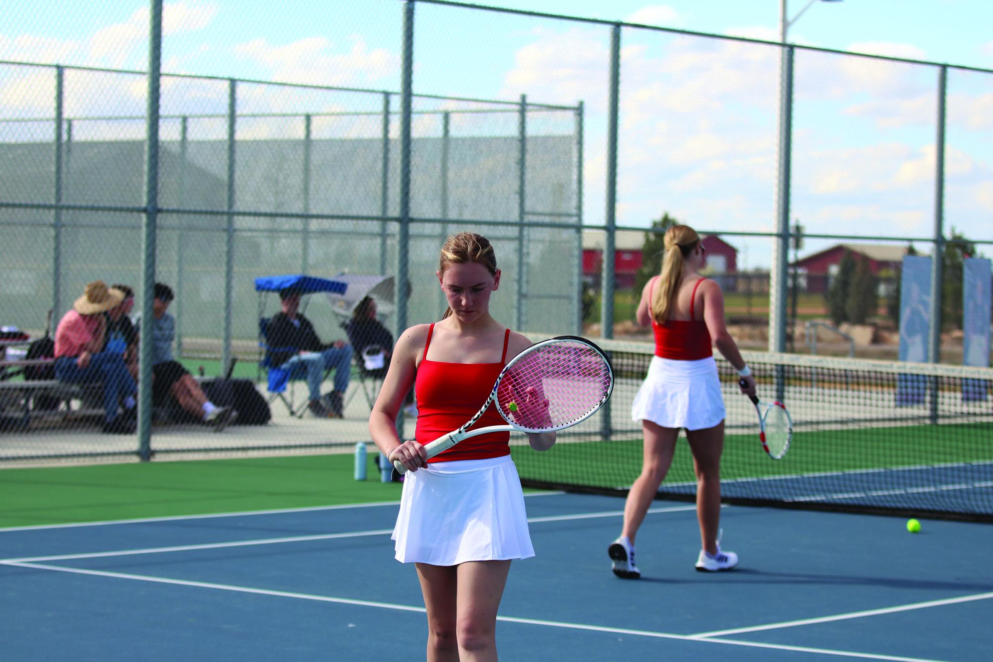 Eaton varsity tennis vs Timnath
