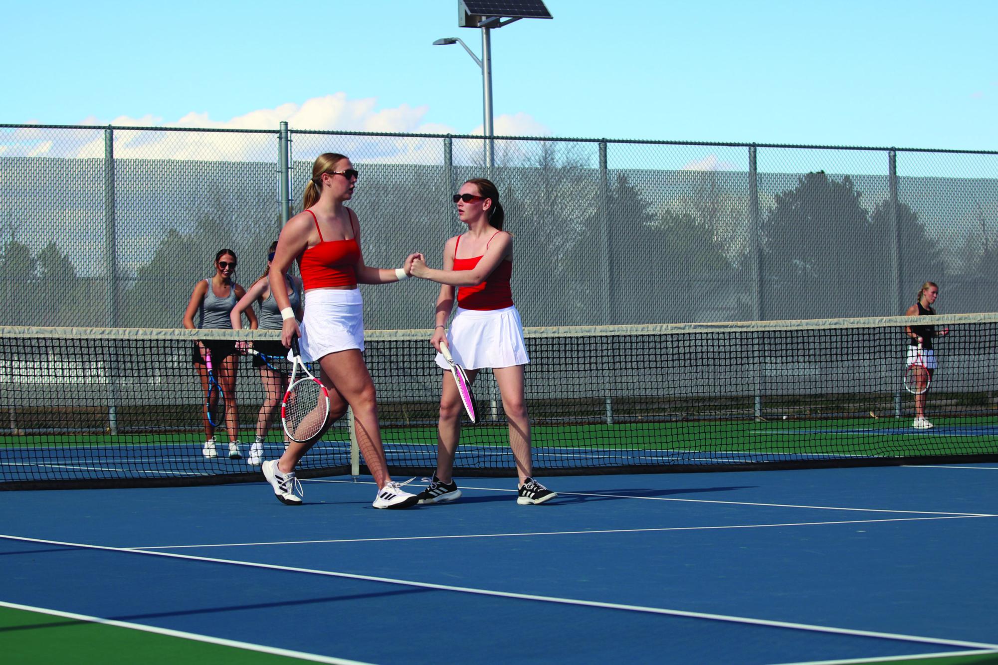 Eaton varsity tennis vs Timnath